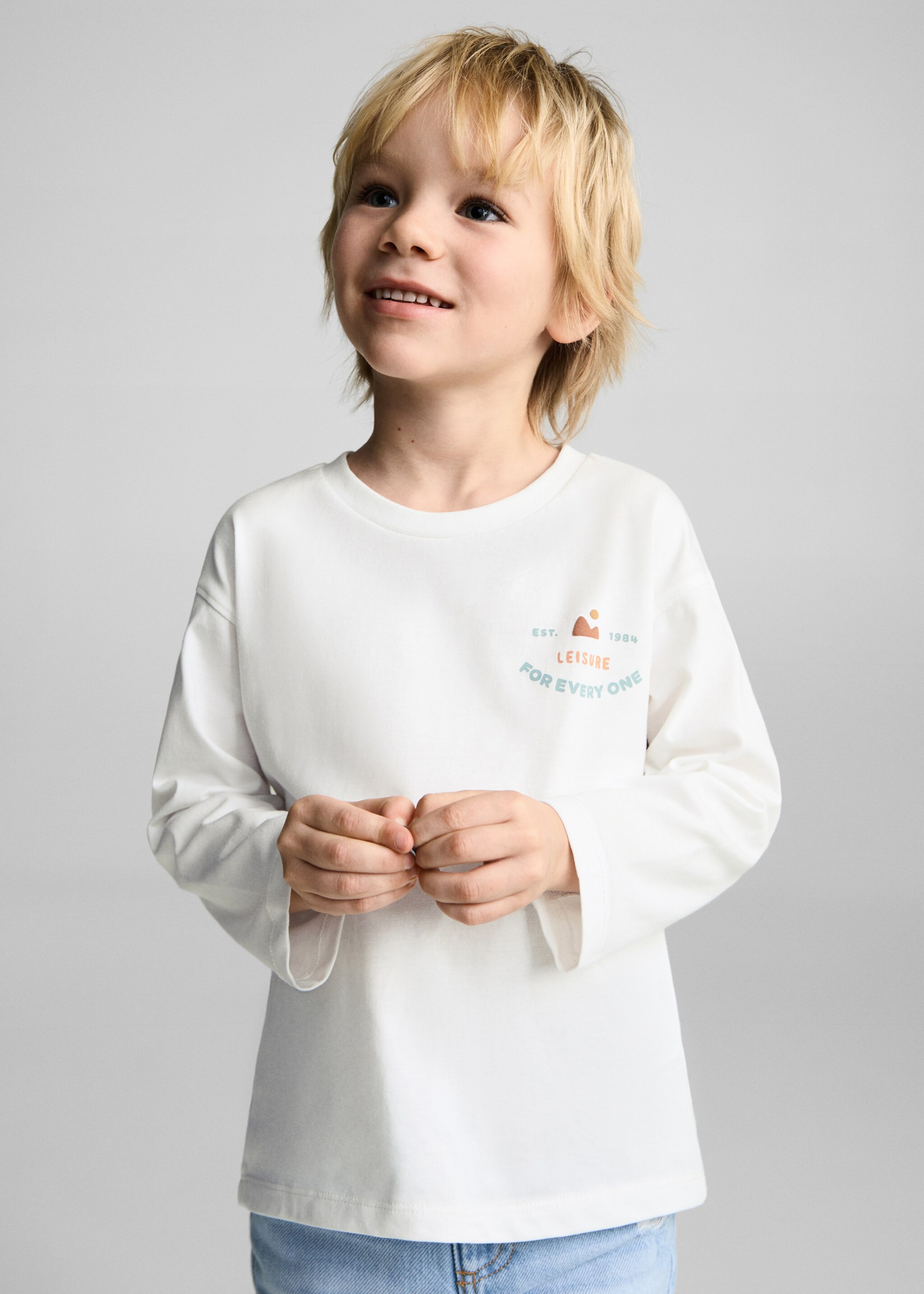 Printed cotton-blend T-shirt - Medium plane
