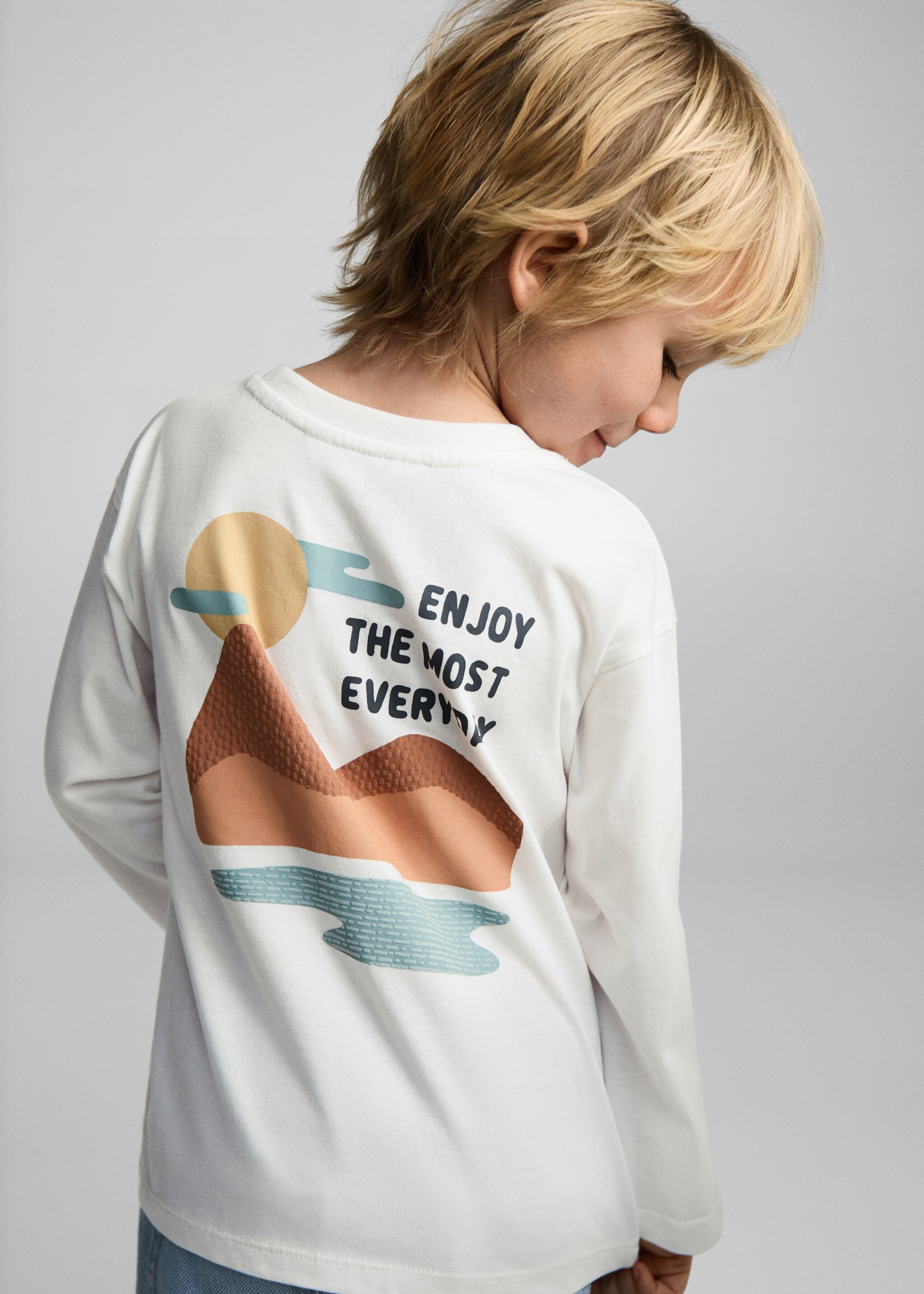 Printed cotton-blend T-shirt - Reverse of the article