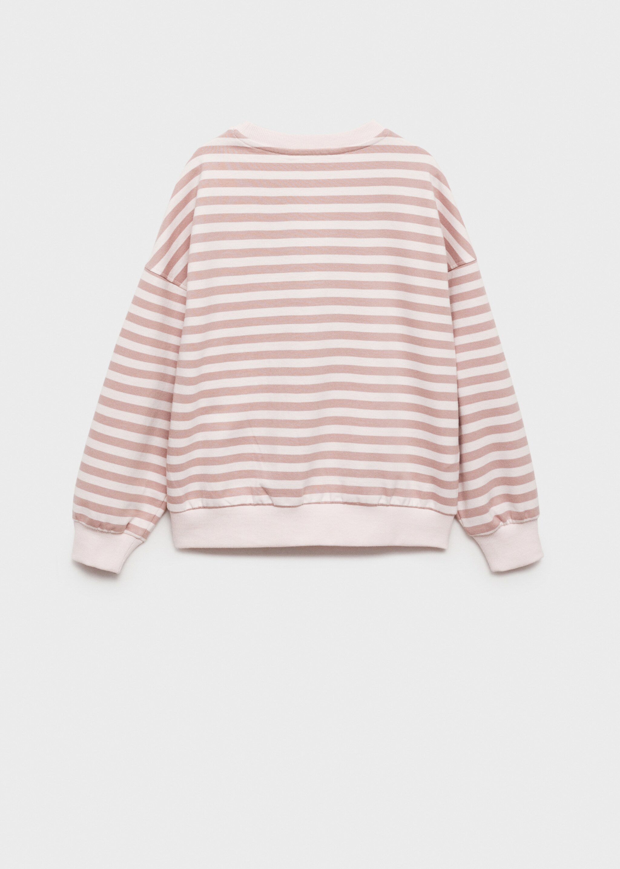 Randig sweatshirt i bomull - Artikelns baksida