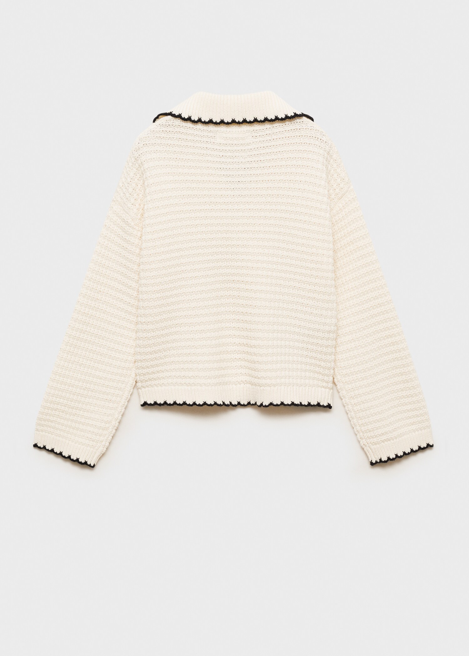 Jersey punto cuello solapa - Reverso del artículo