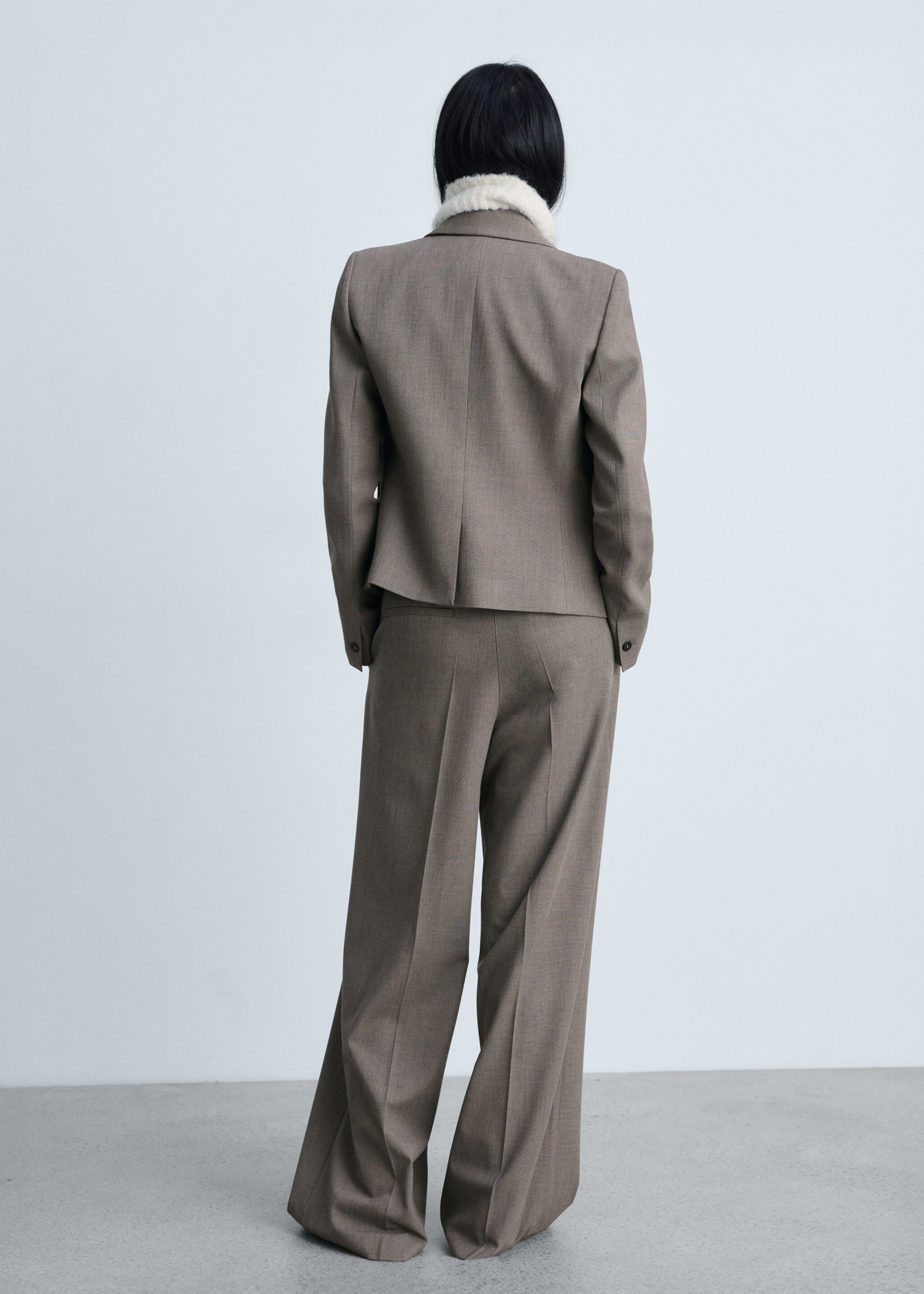 Wideleg suit trousers - Reverse of the article