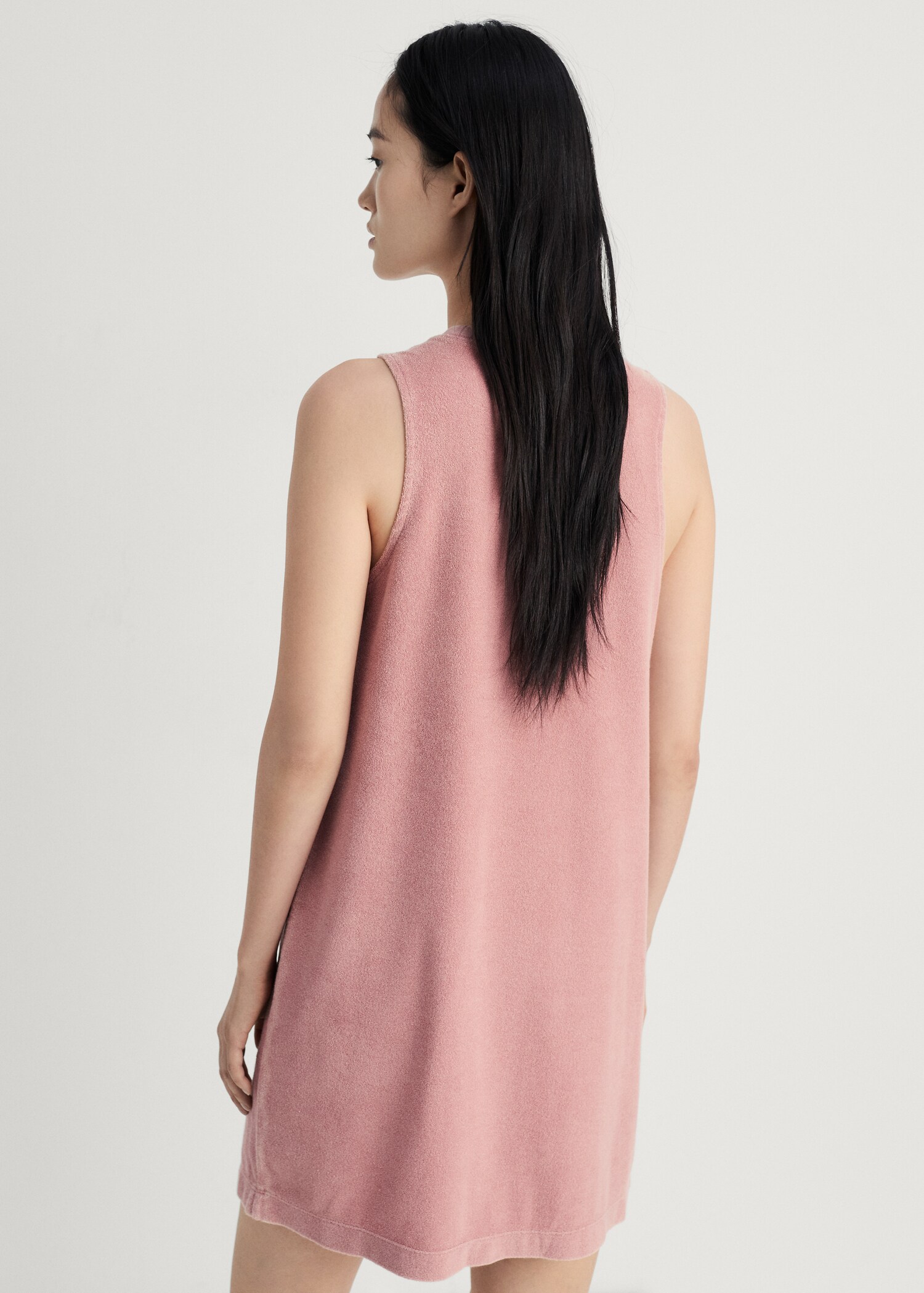 Overdyed terry cotton nightgown - Reverse of the article