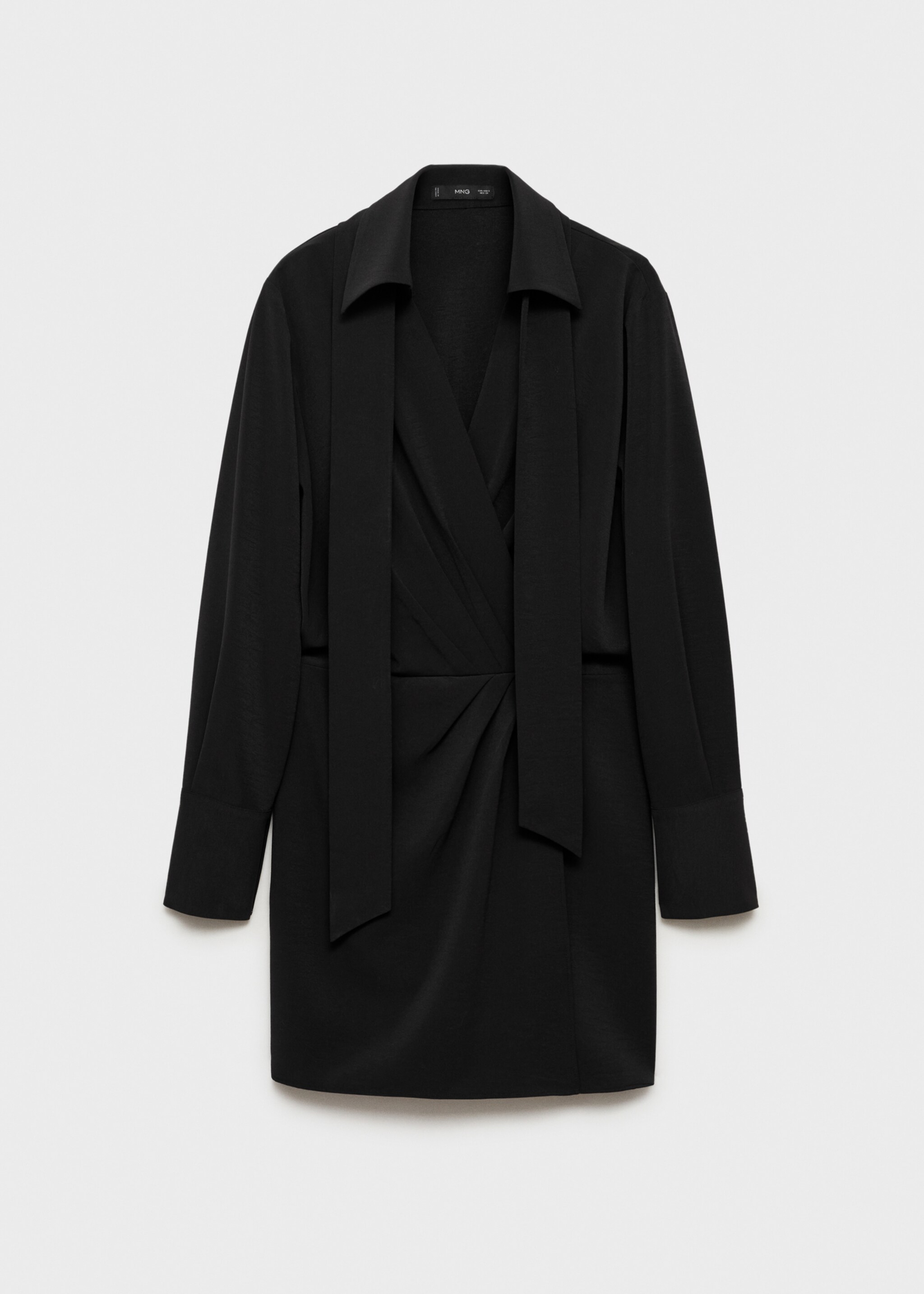 Wrap dress with shirt collar - Article without model
