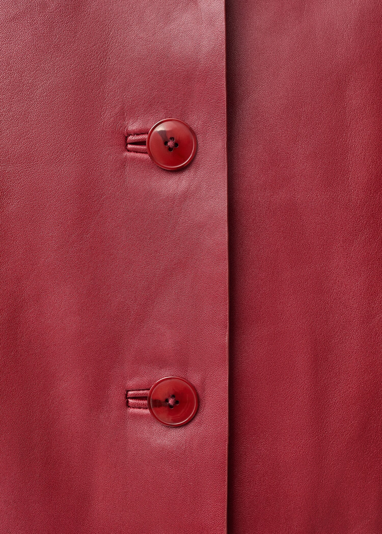 Buttoned leather jacket - Details of the article 8