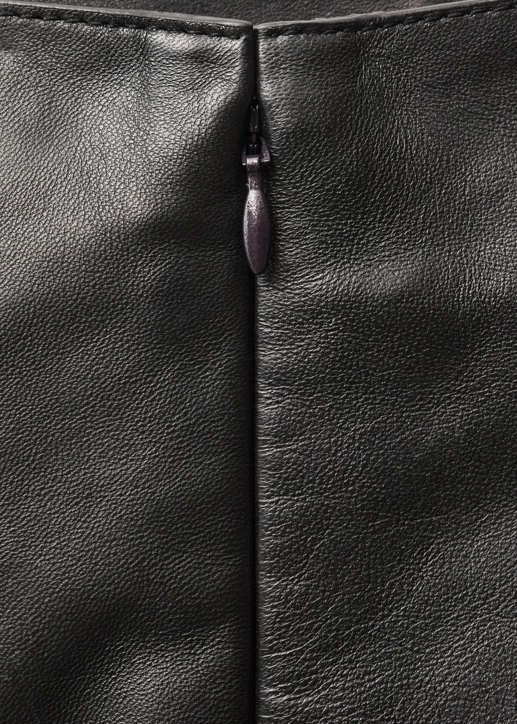 Mini-jupe cuir détail couture - Détail de l'article 0