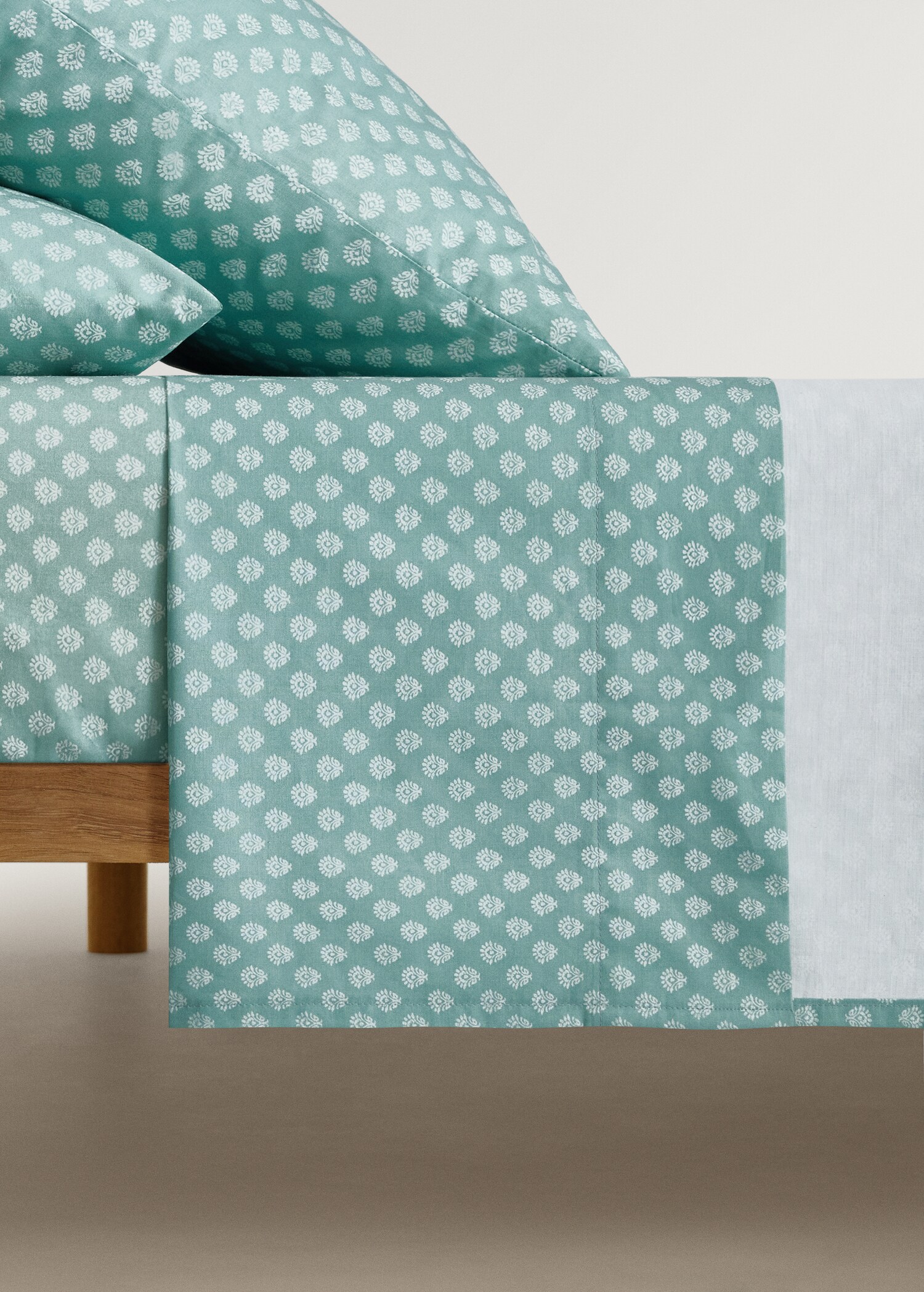 Drap plat enfant percale de coton petite fleur lit 90 cm - Article sans modèle