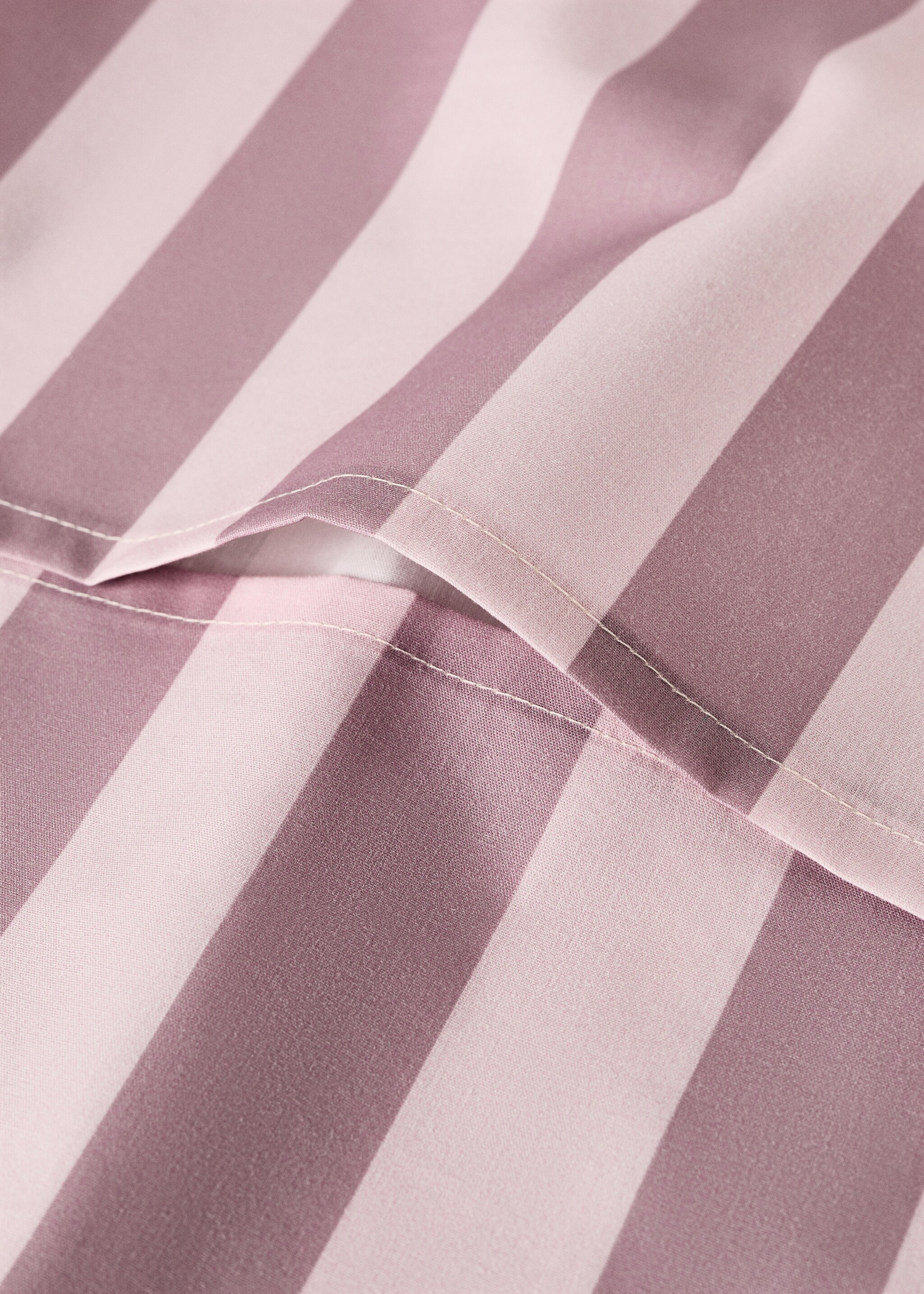 Cotton percale thick-striped duvet cover - Details of the article 1