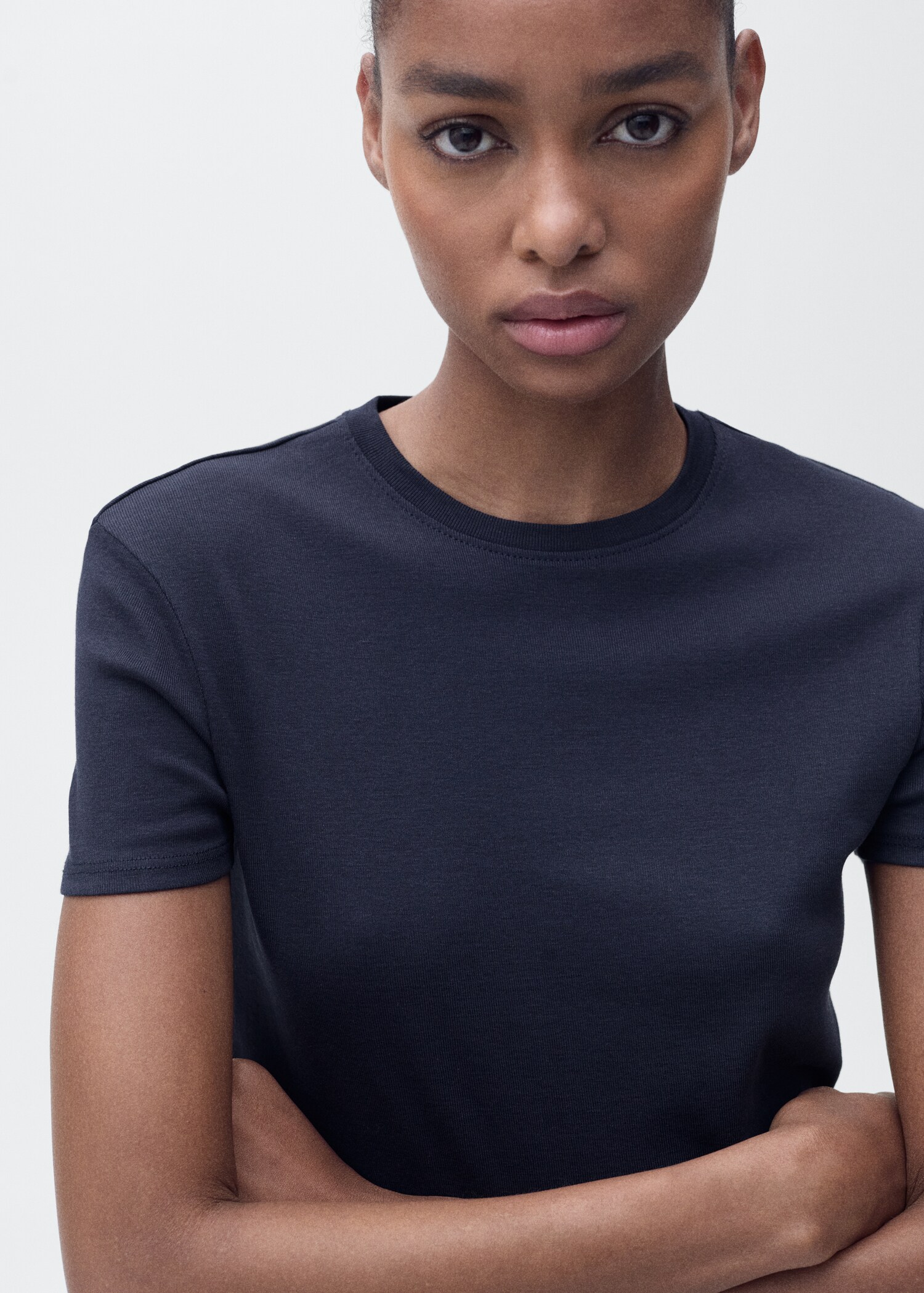Fitted cotton t-shirt - Details of the article 1