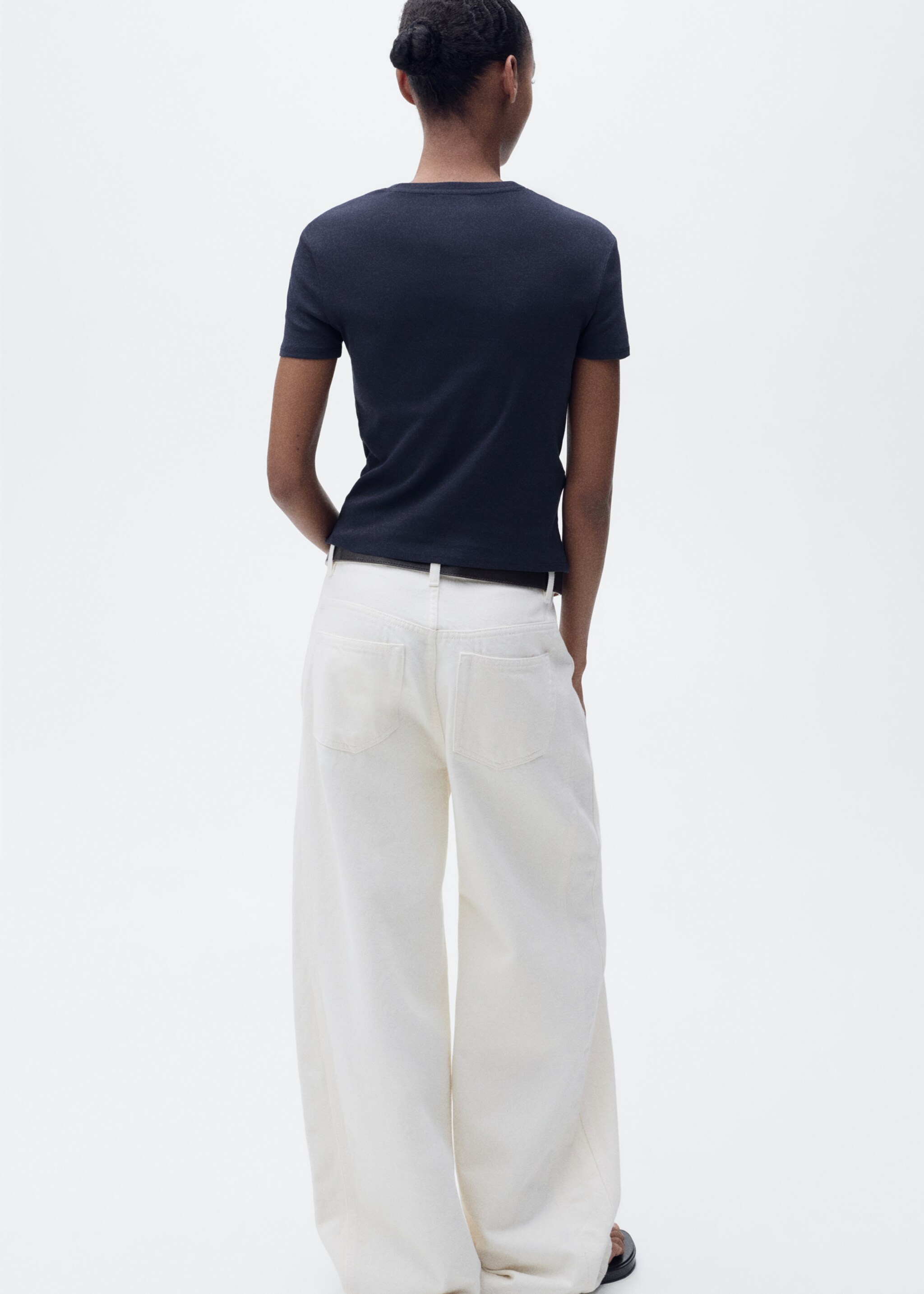 Fitted cotton t-shirt - Reverse of the article