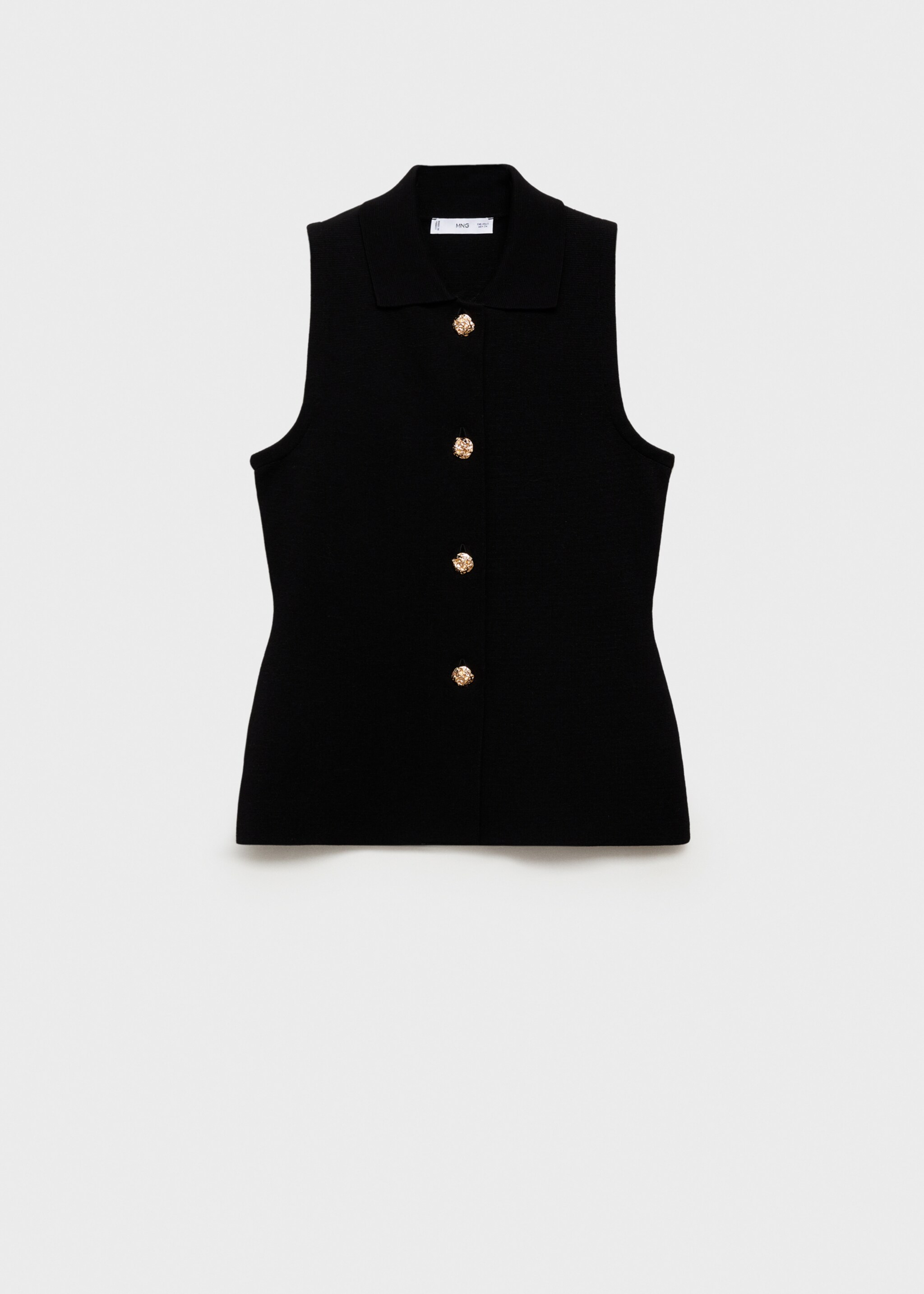 Knitted waistcoat with jewel buttons - Article without model