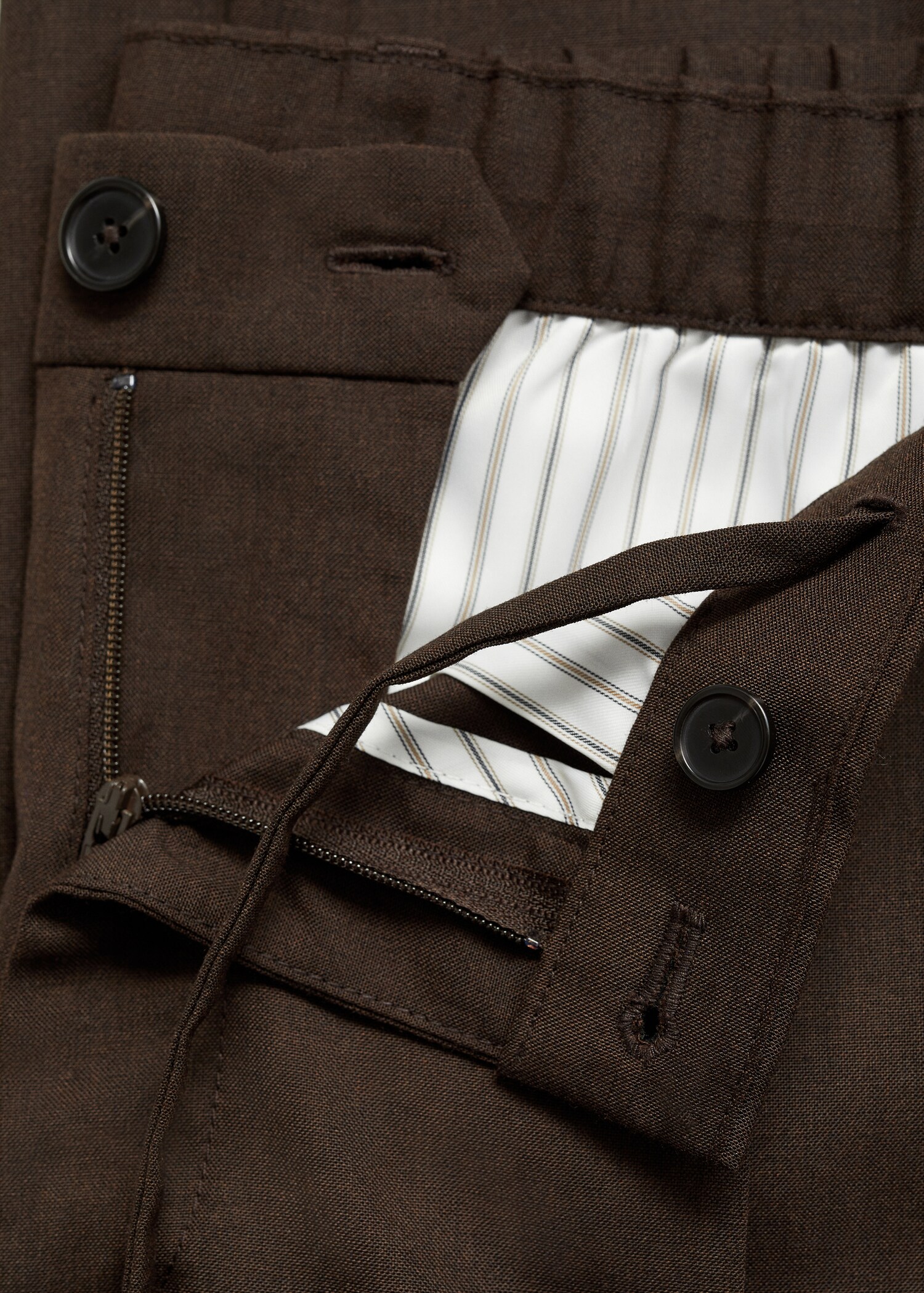 Pantalón lana fría slim fit pinzas - Detalle del artículo 8
