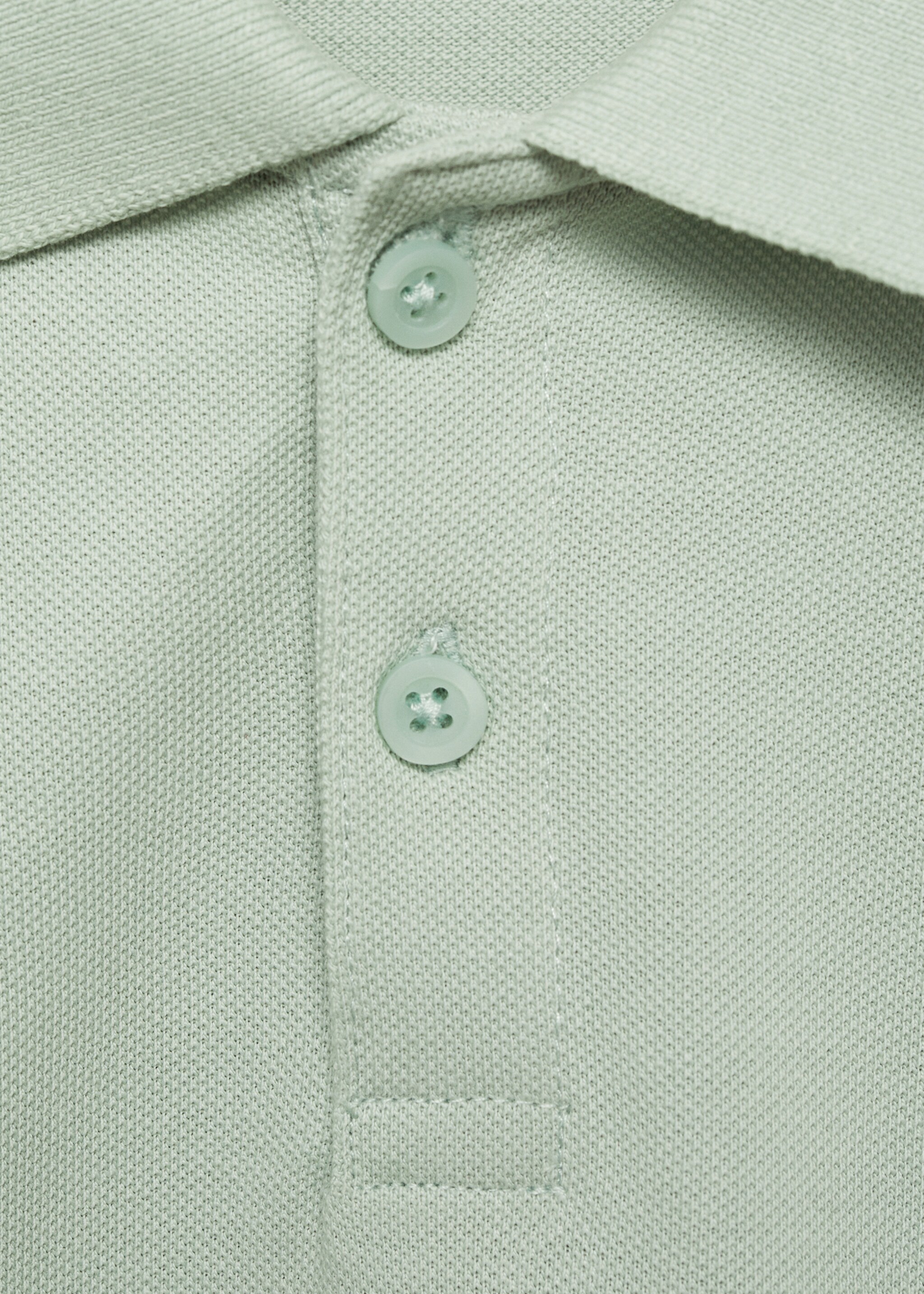 Short-sleeved cotton polo shirt - Details of the article 0