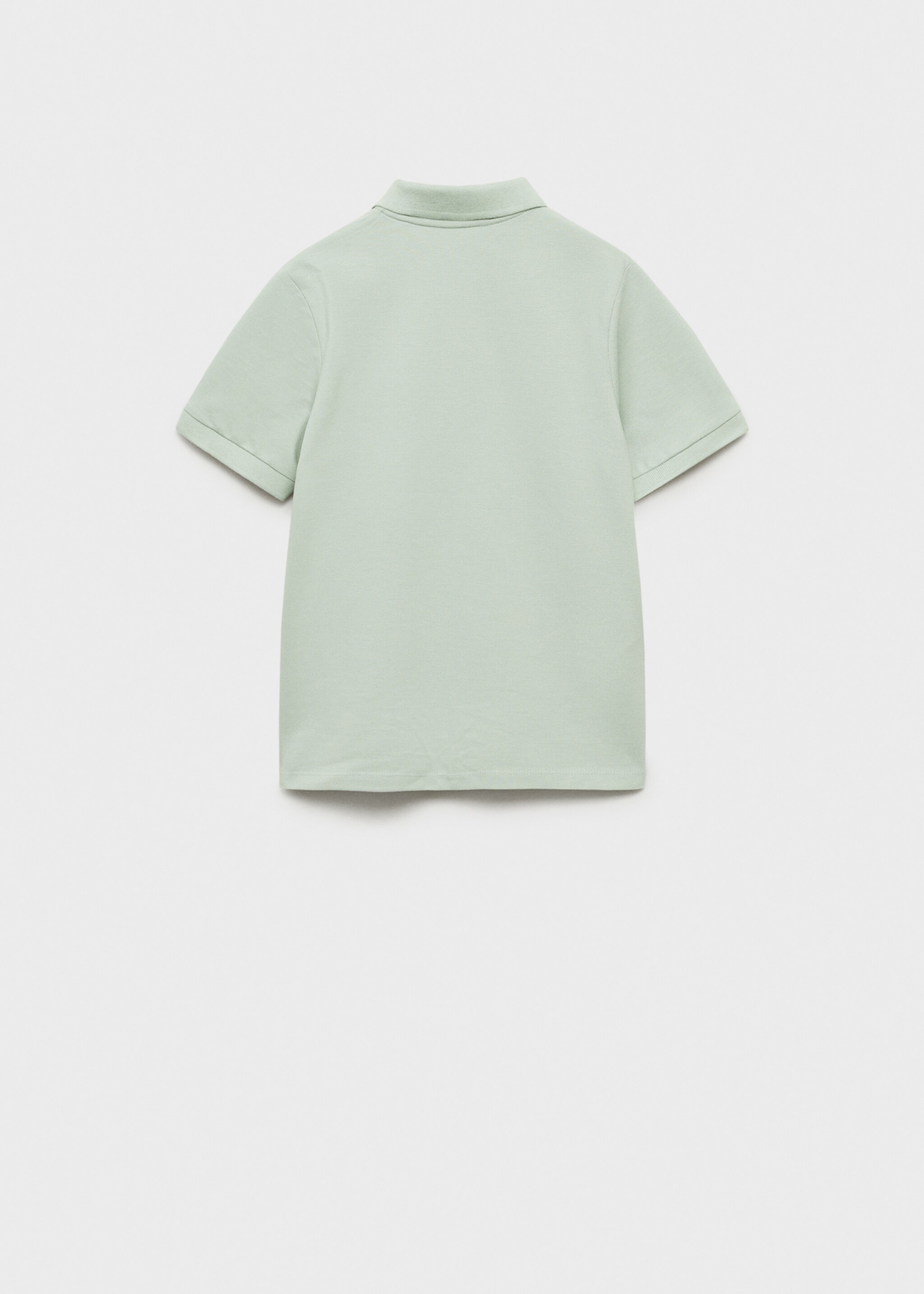 Short-sleeved cotton polo shirt - Reverse of the article