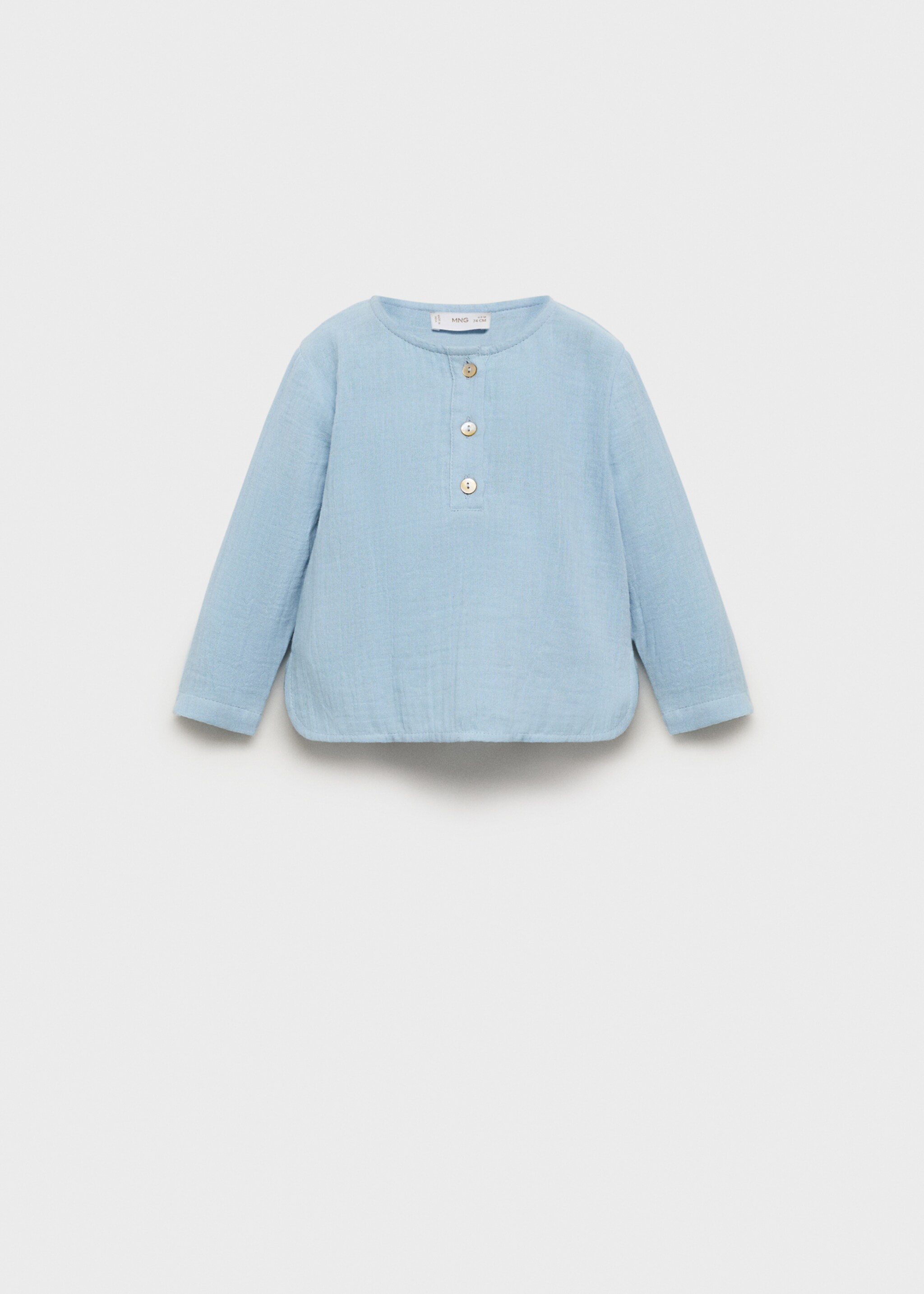 Chemise coton tissu plissé - Article sans modèle
