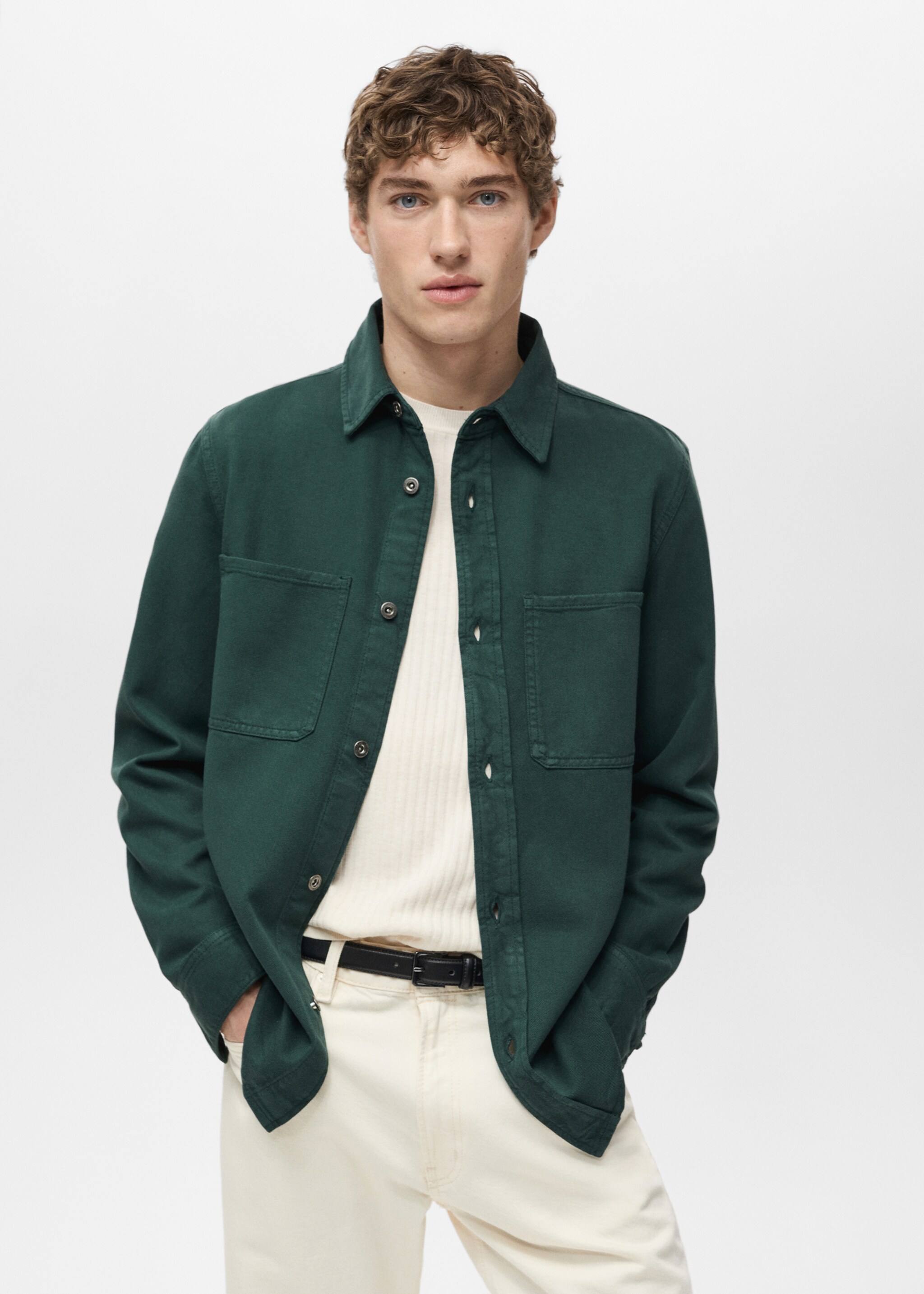 Tencel regular-fit overshirt - Medium plane