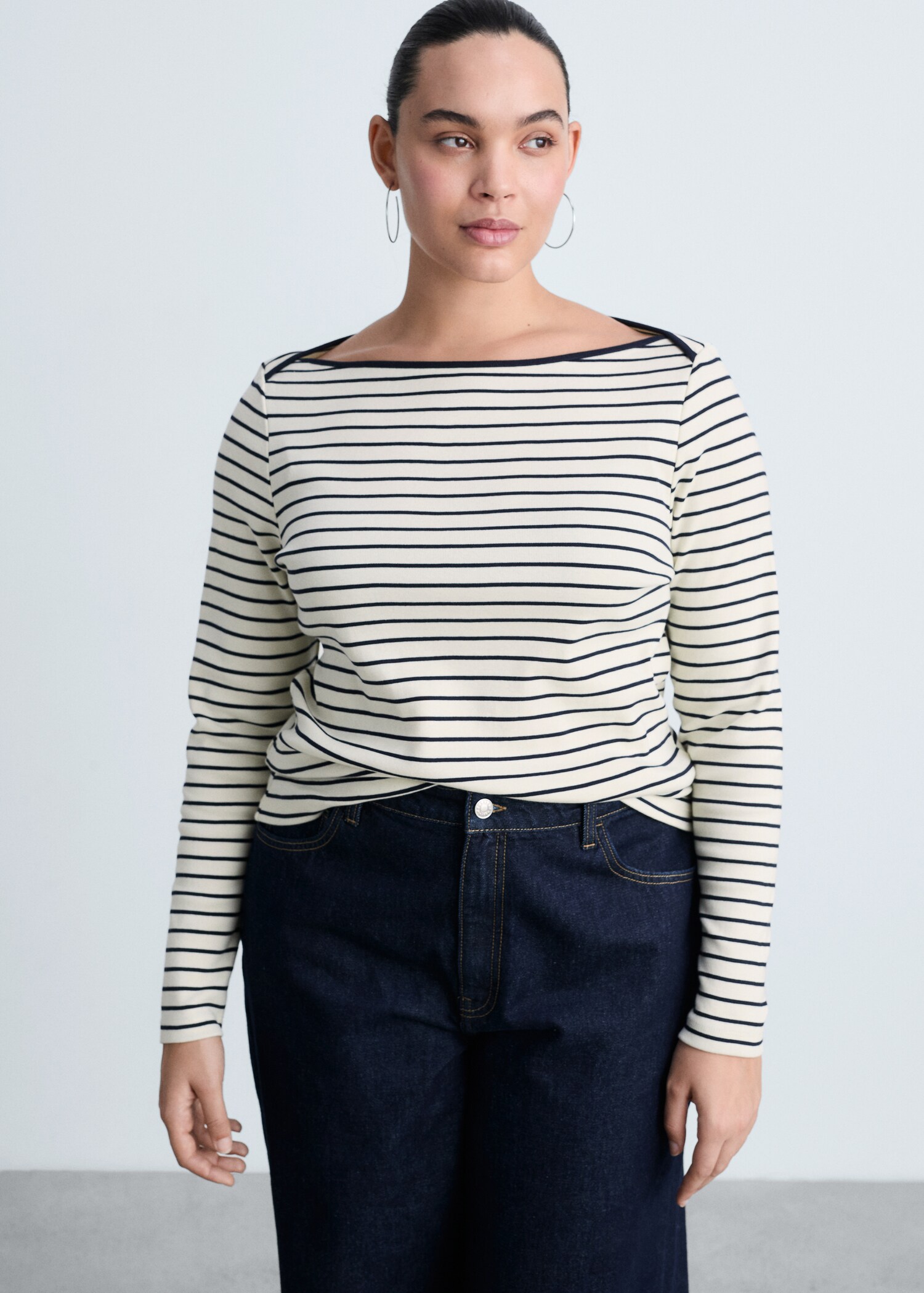 T-shirt rayures col bateau - Détail de l'article 5