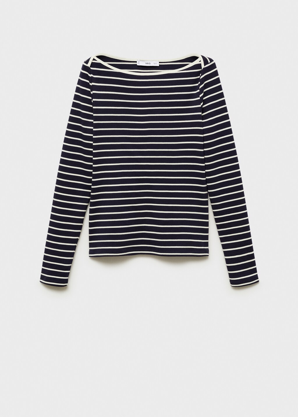 Striped boat-neck t-shirt - Women | MANGO USA