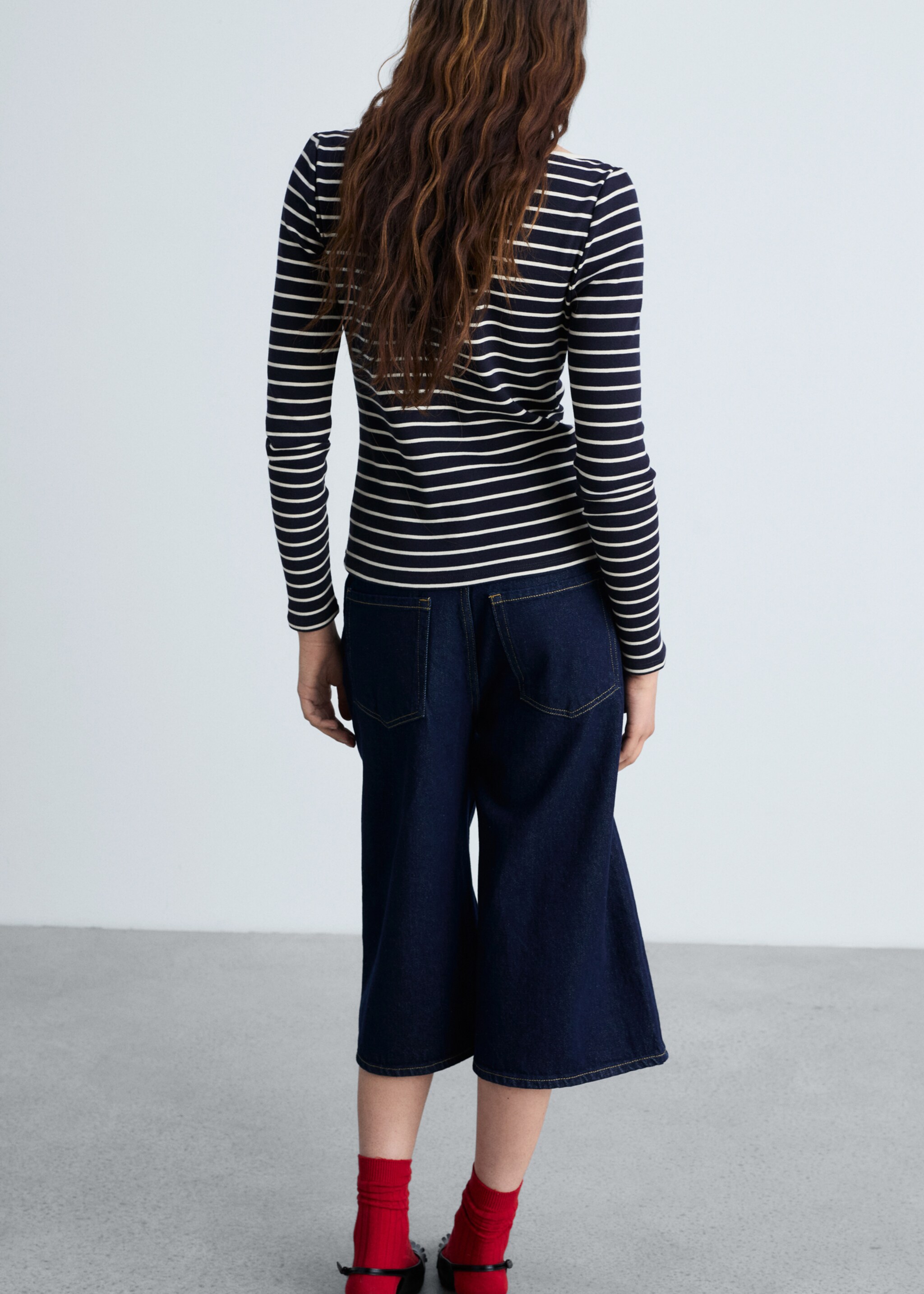 Striped boat-neck t-shirt - Reverse of the article
