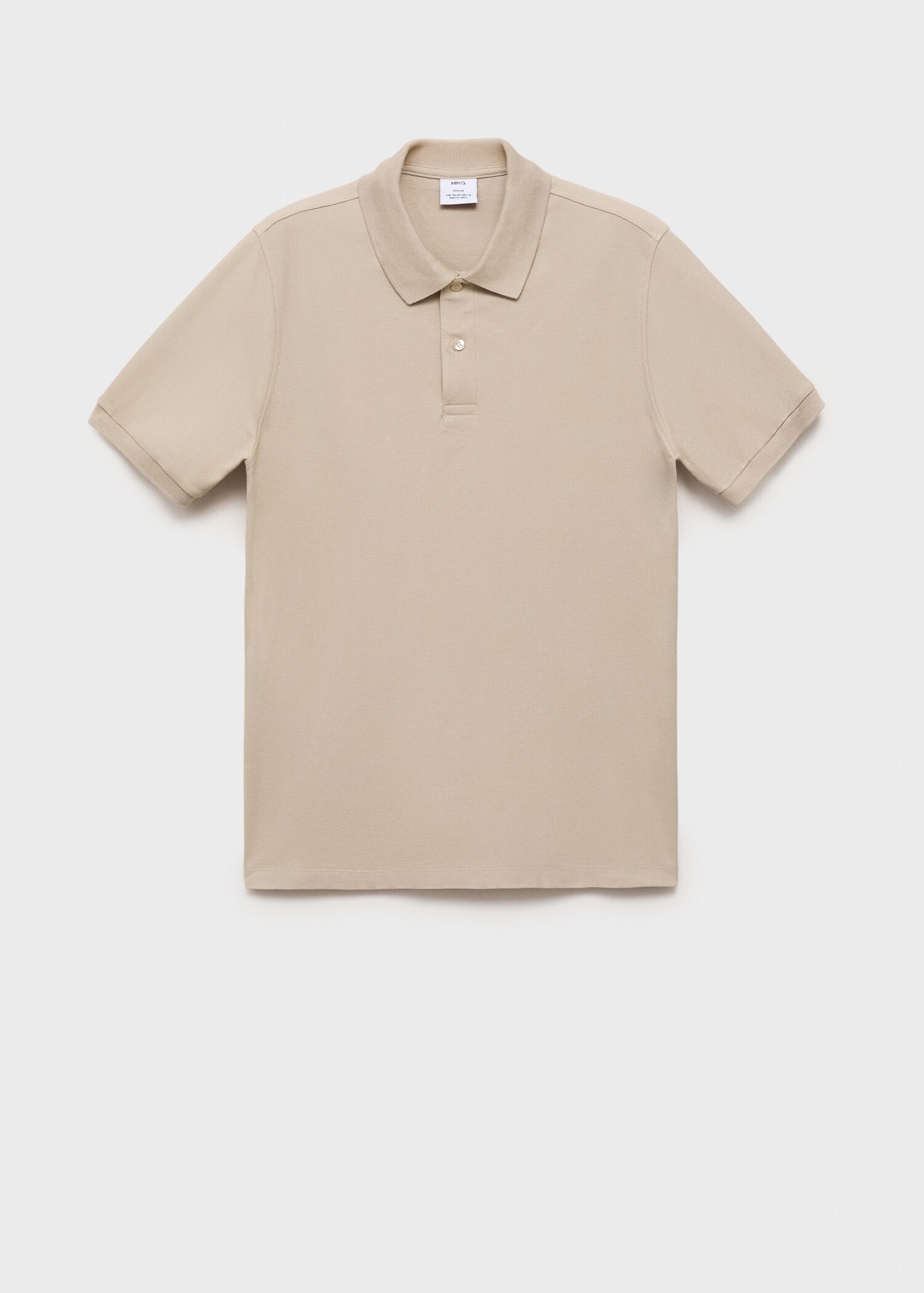 Regular-fit cotton piqué polo shirt - Article without model