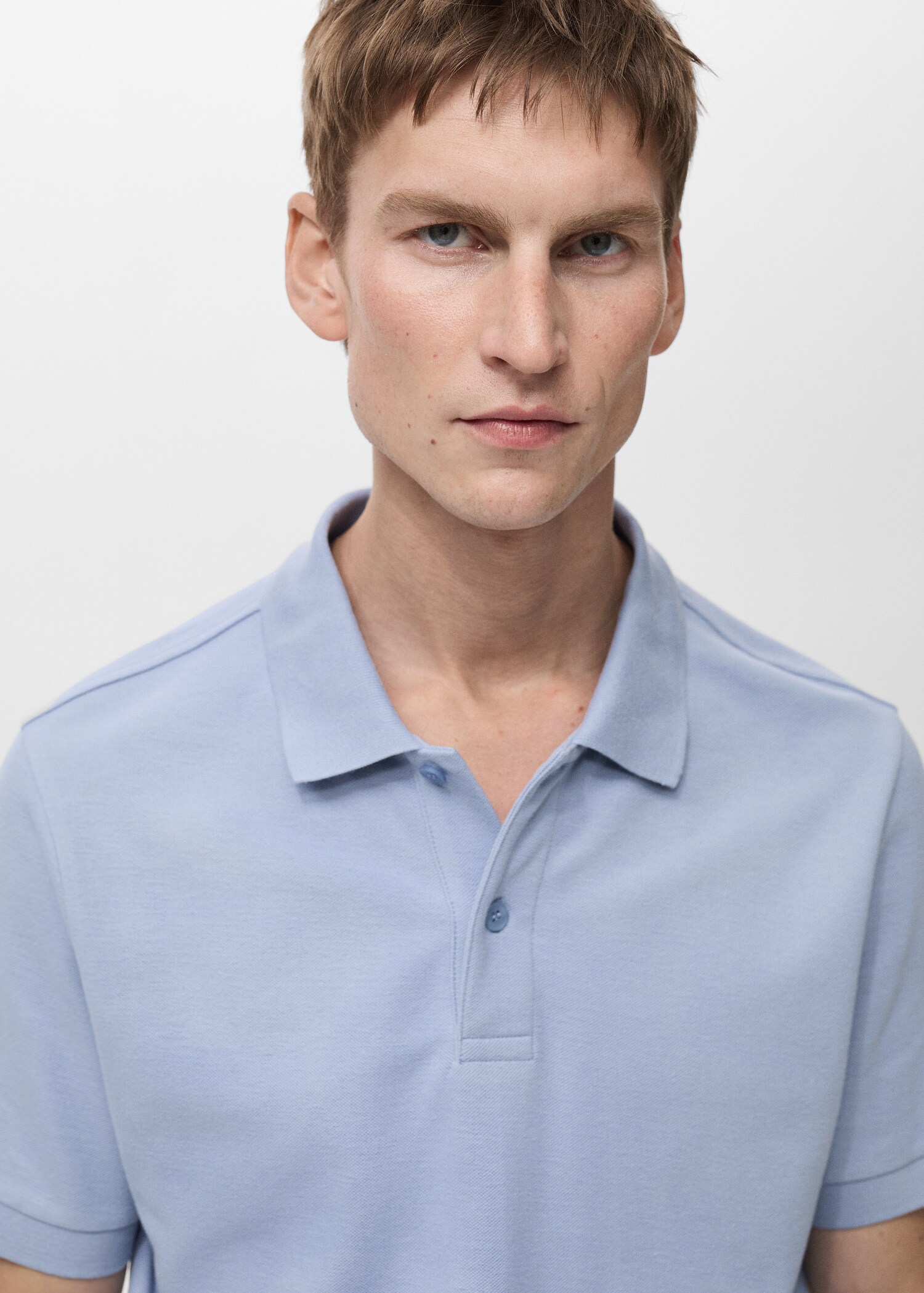 Regular-fit cotton piqué polo shirt - Details of the article 1