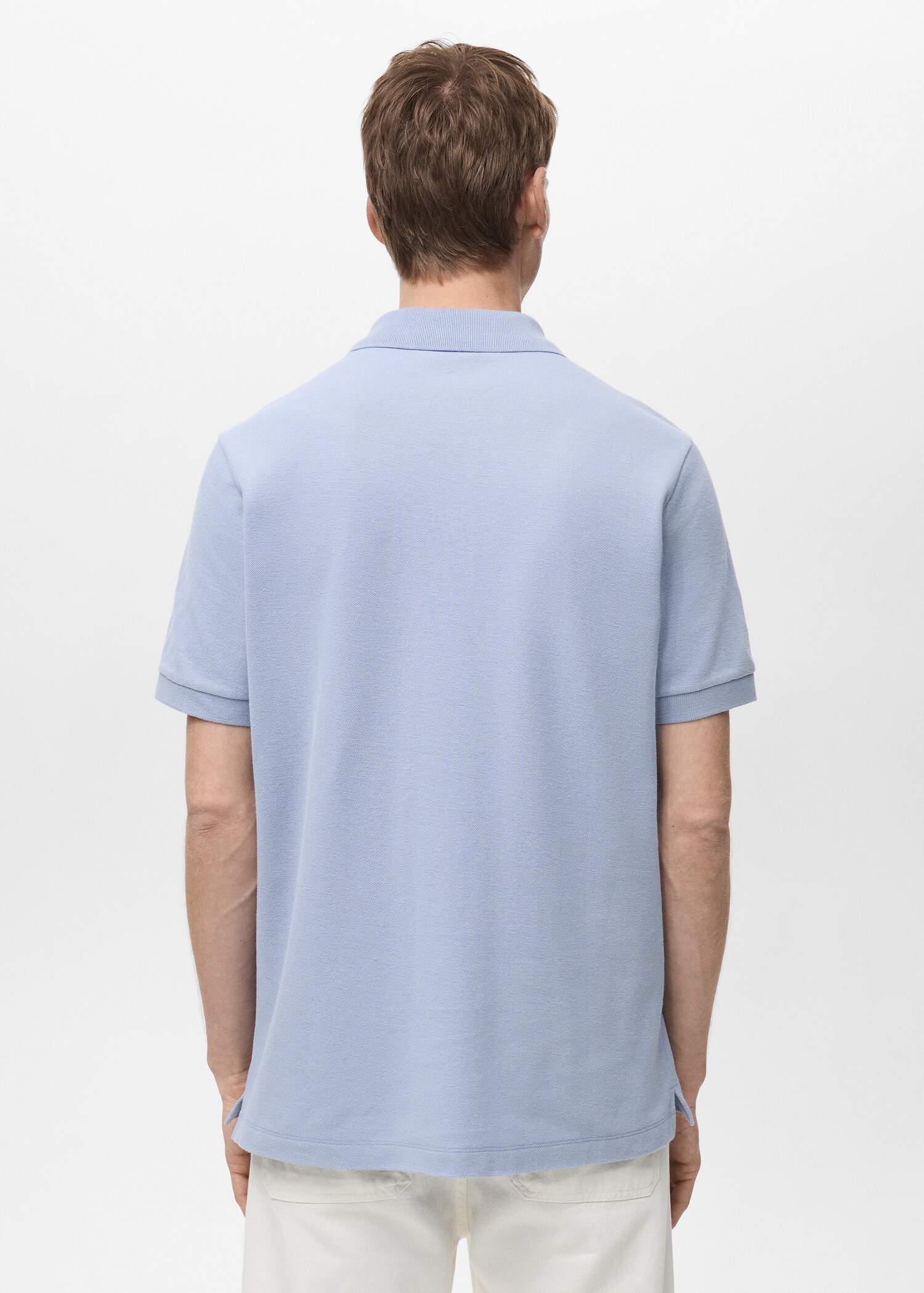 Regular-fit cotton piqué polo shirt - Reverse of the article