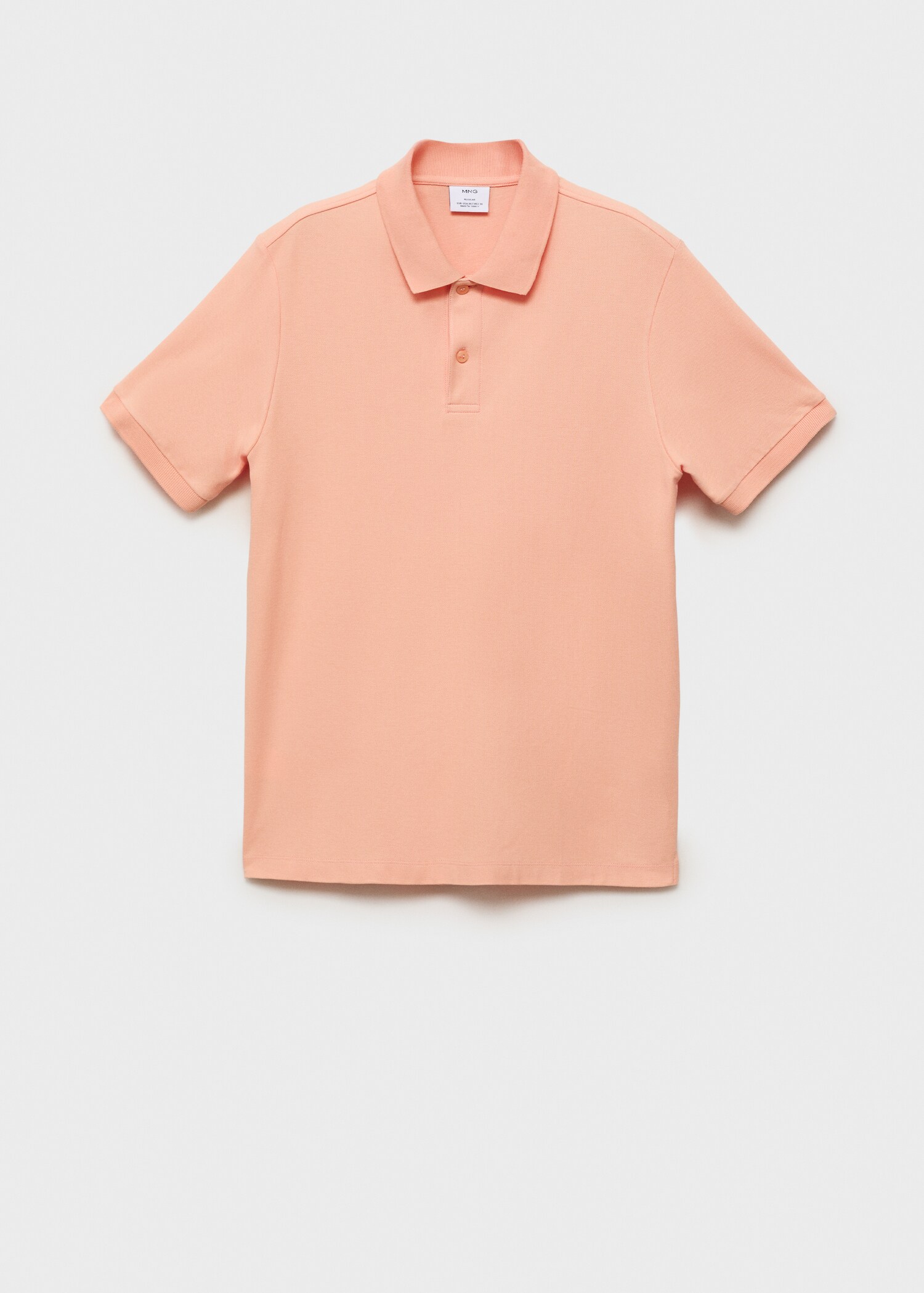 Regular-fit cotton piqué polo shirt - Article without model