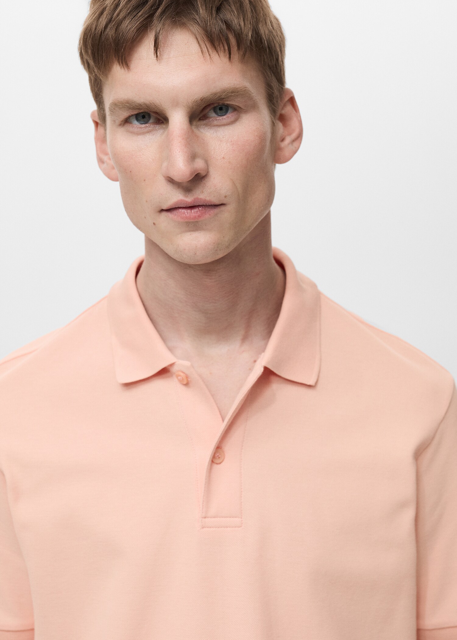 Regular-fit cotton piqué polo shirt - Details of the article 1