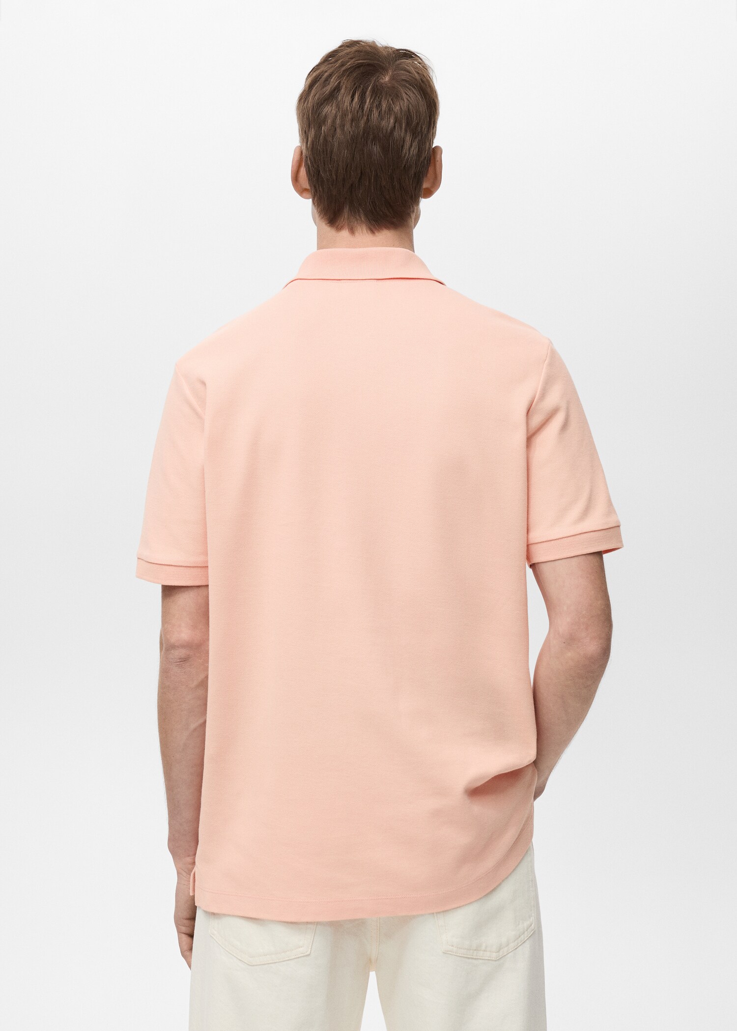 Regular-fit cotton piqué polo shirt - Reverse of the article