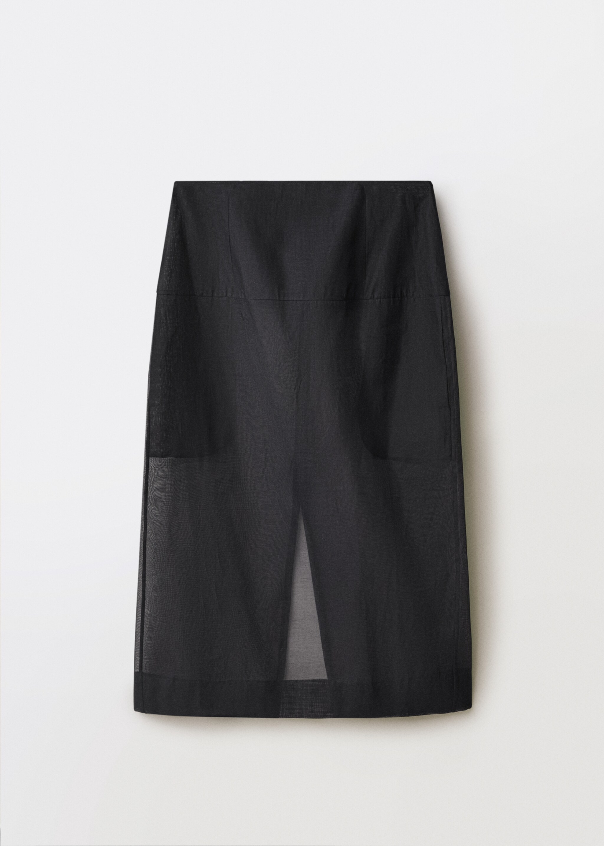 Semi-transparent silk midi-skirt - Article without model