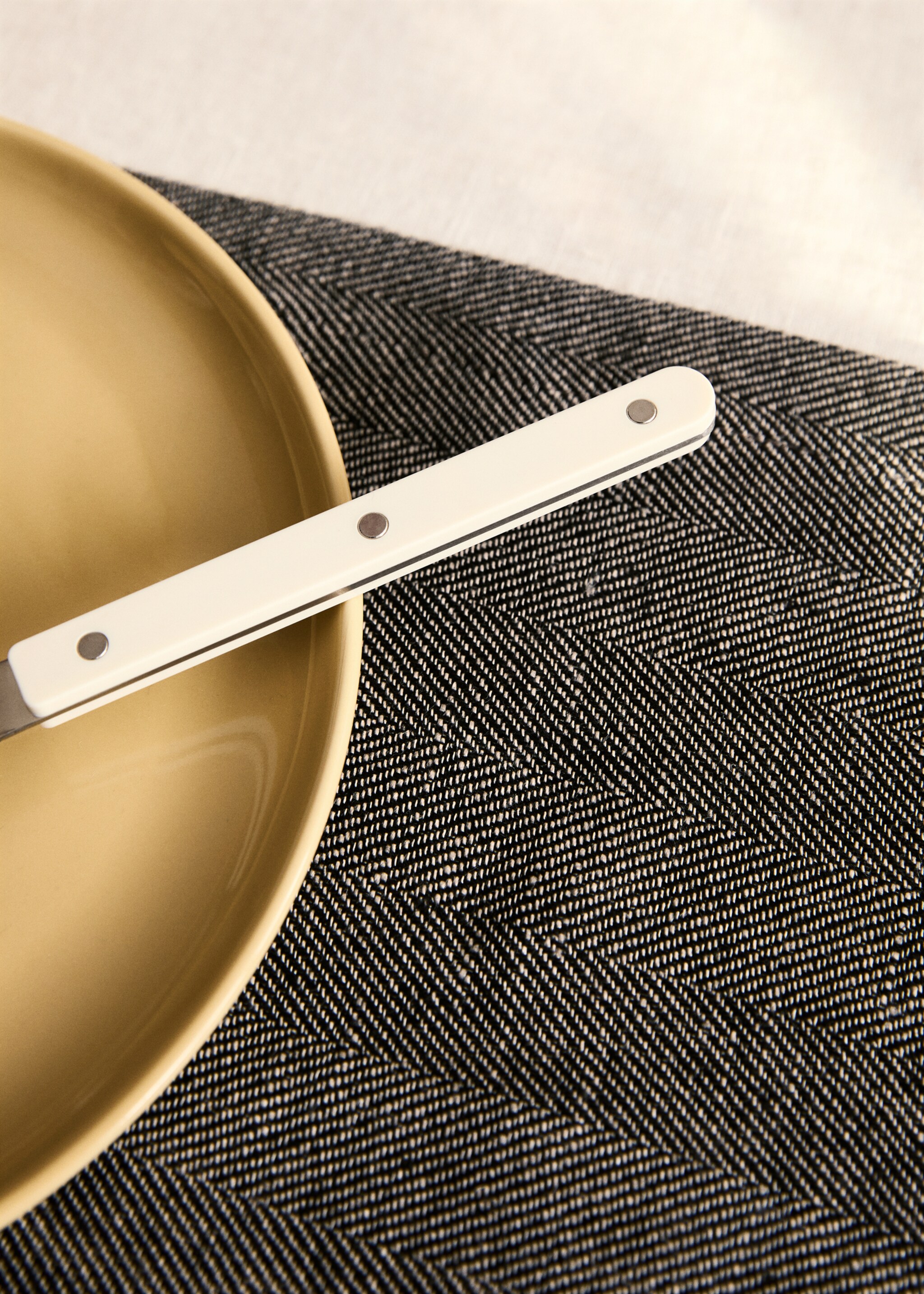 Set de table individuel en lin à motif chevron - Détail de l'article 7