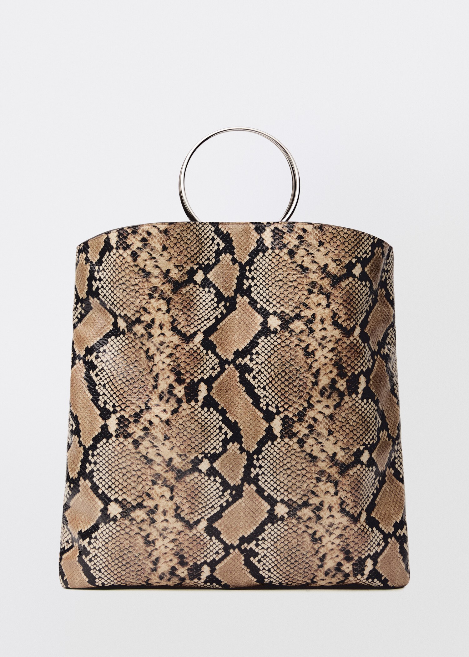 Bolso piel animal print asa metálica - Artículo sin modelo