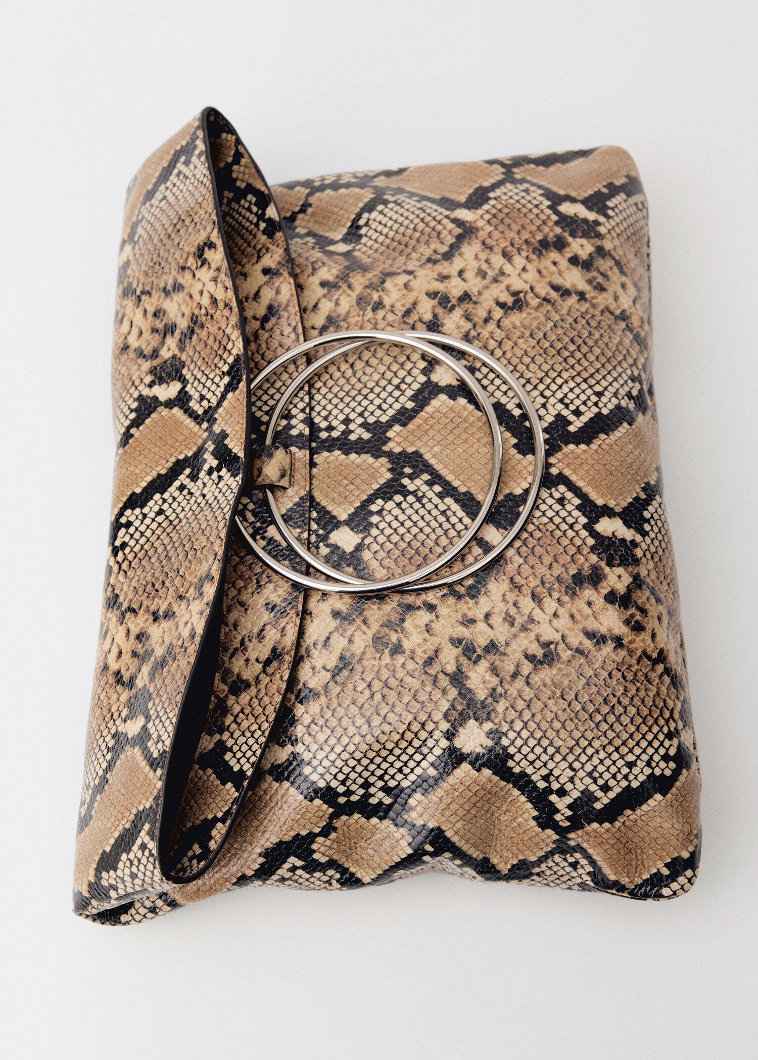 Bolso piel animal print asa metálica - Detalle del artículo 1