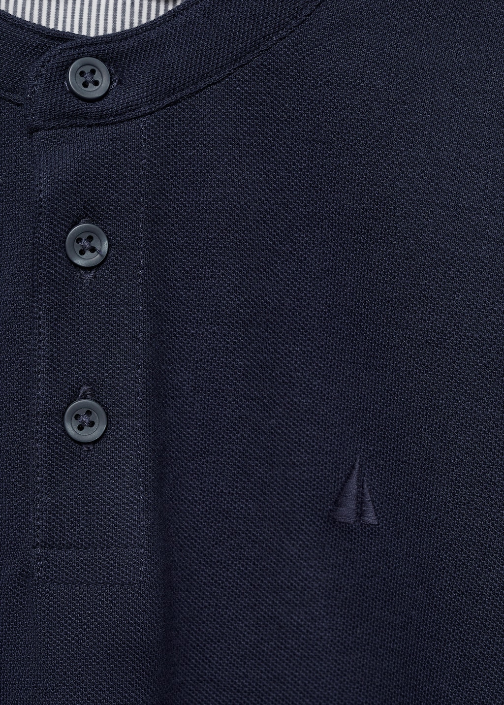 Mao collar polo shirt