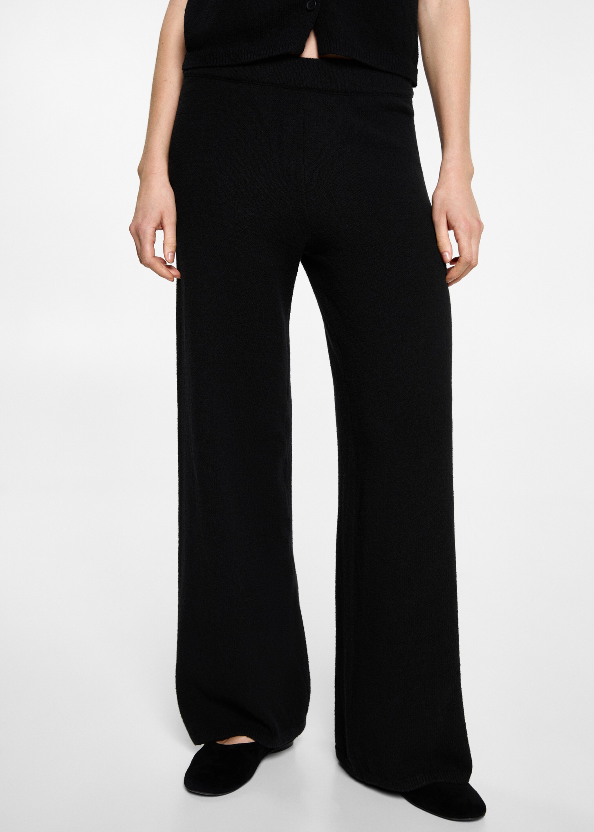 Fine-knit wideleg trousers - Details of the article 6