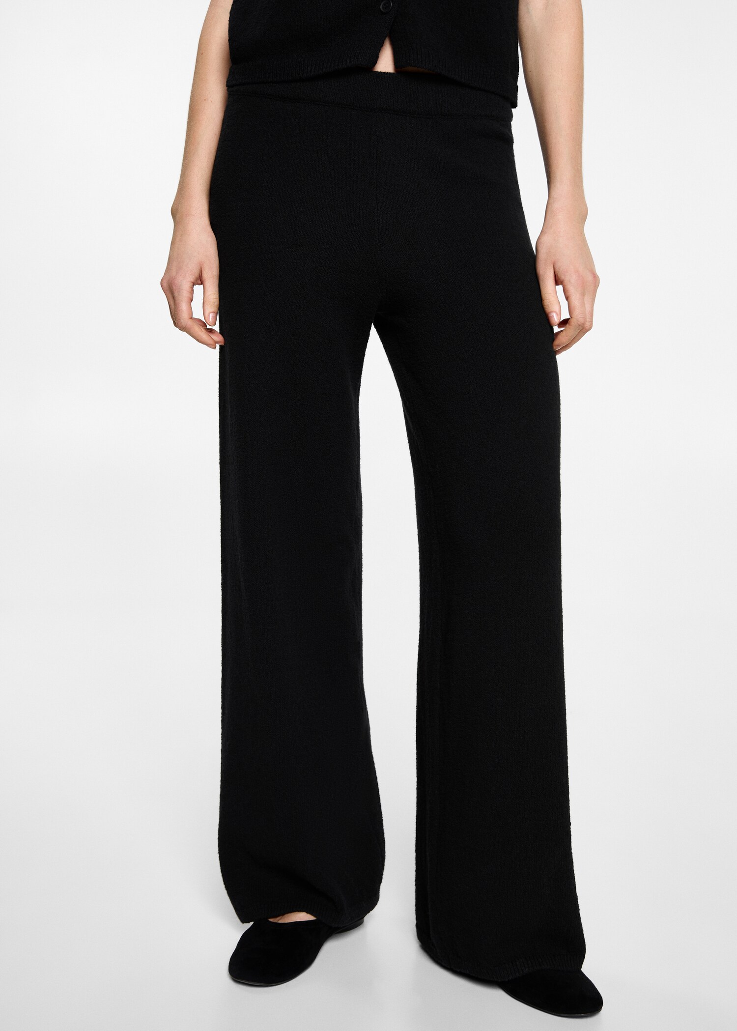 Fine-knit wideleg trousers - Details of the article 6