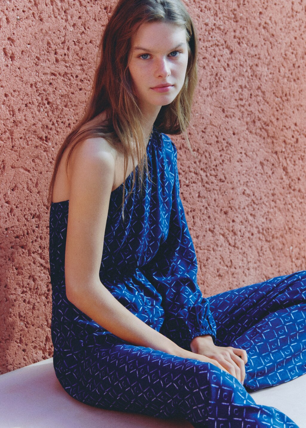 Asymmetric long jumpsuit