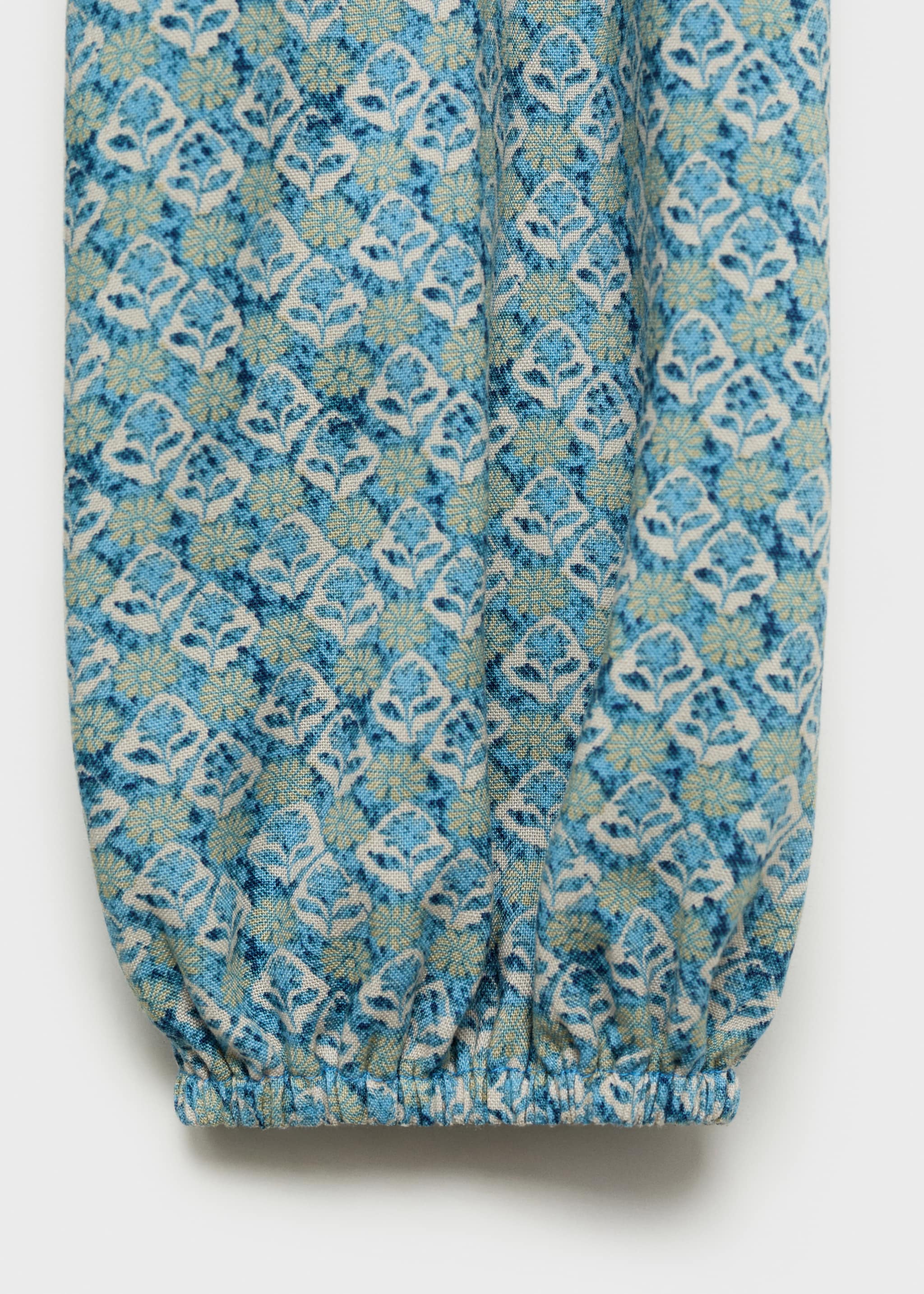 Drape detaylı desenli elbise - Ürün detayı 0