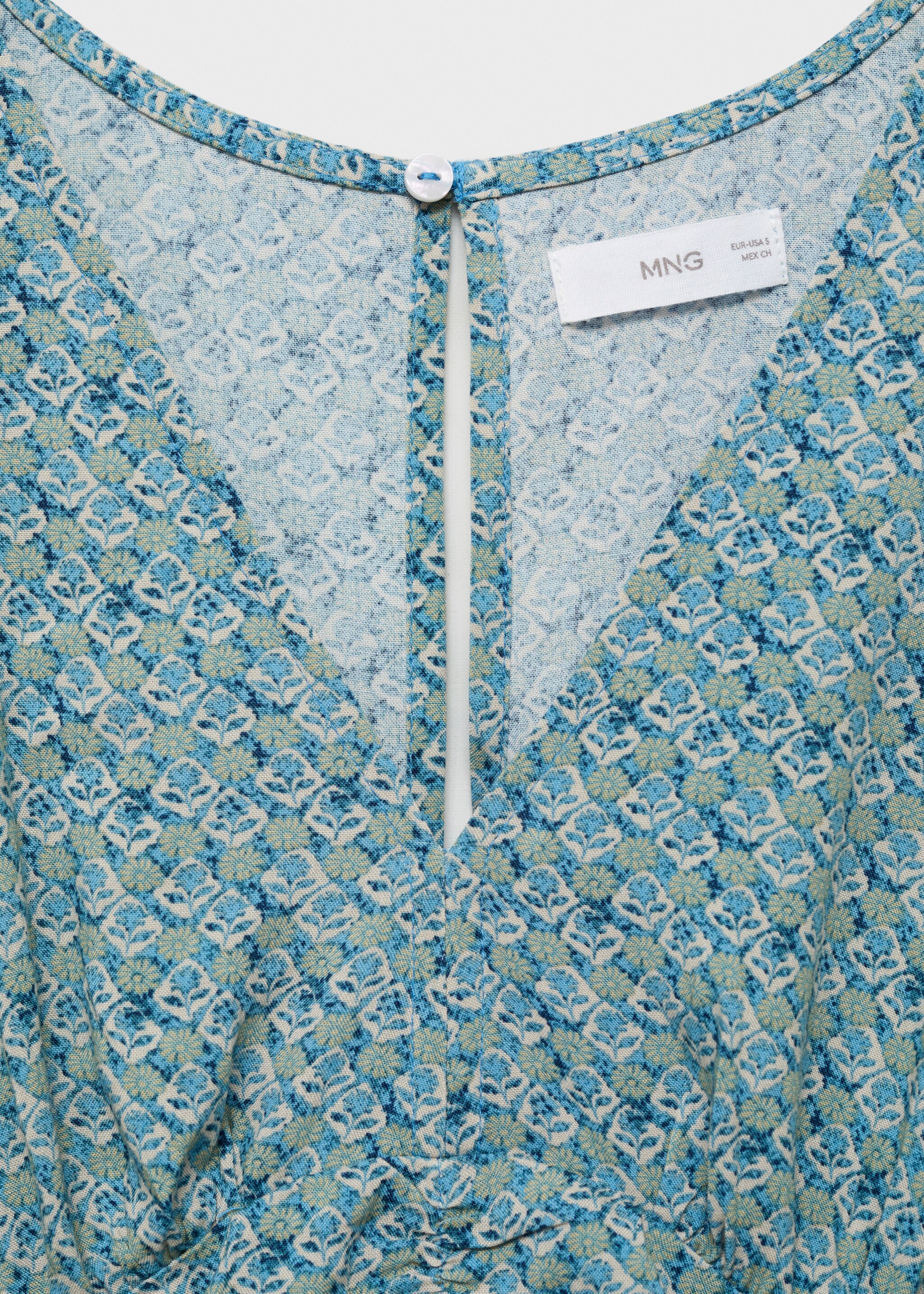 Printed dress with draped detail - Details of the article 8
