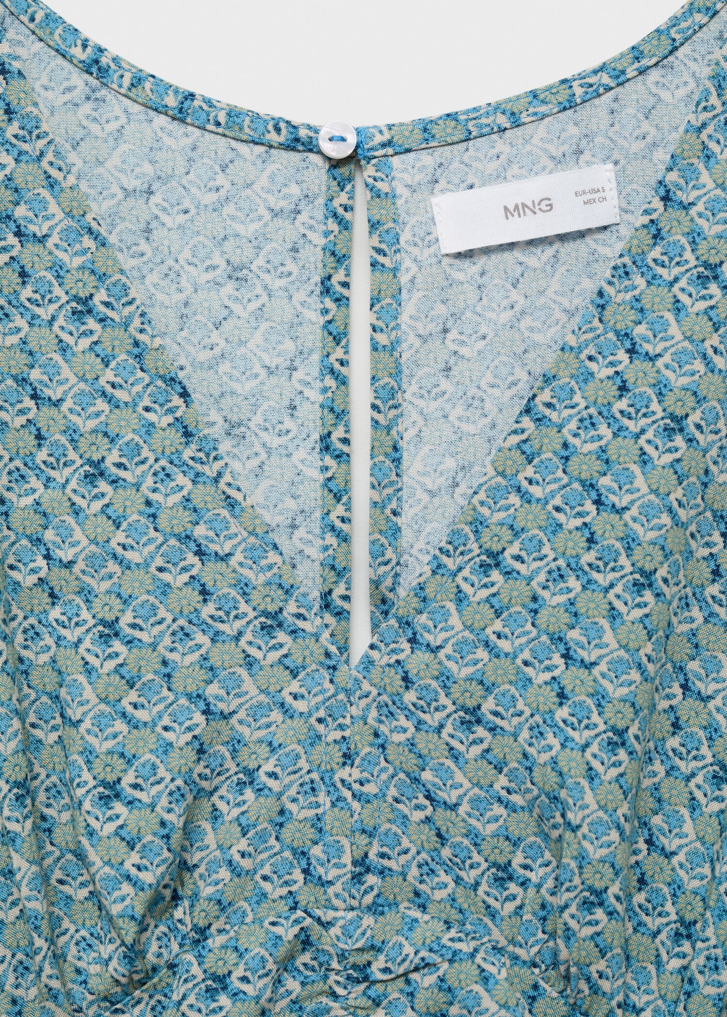 Printed dress with draped detail - Details of the article 8