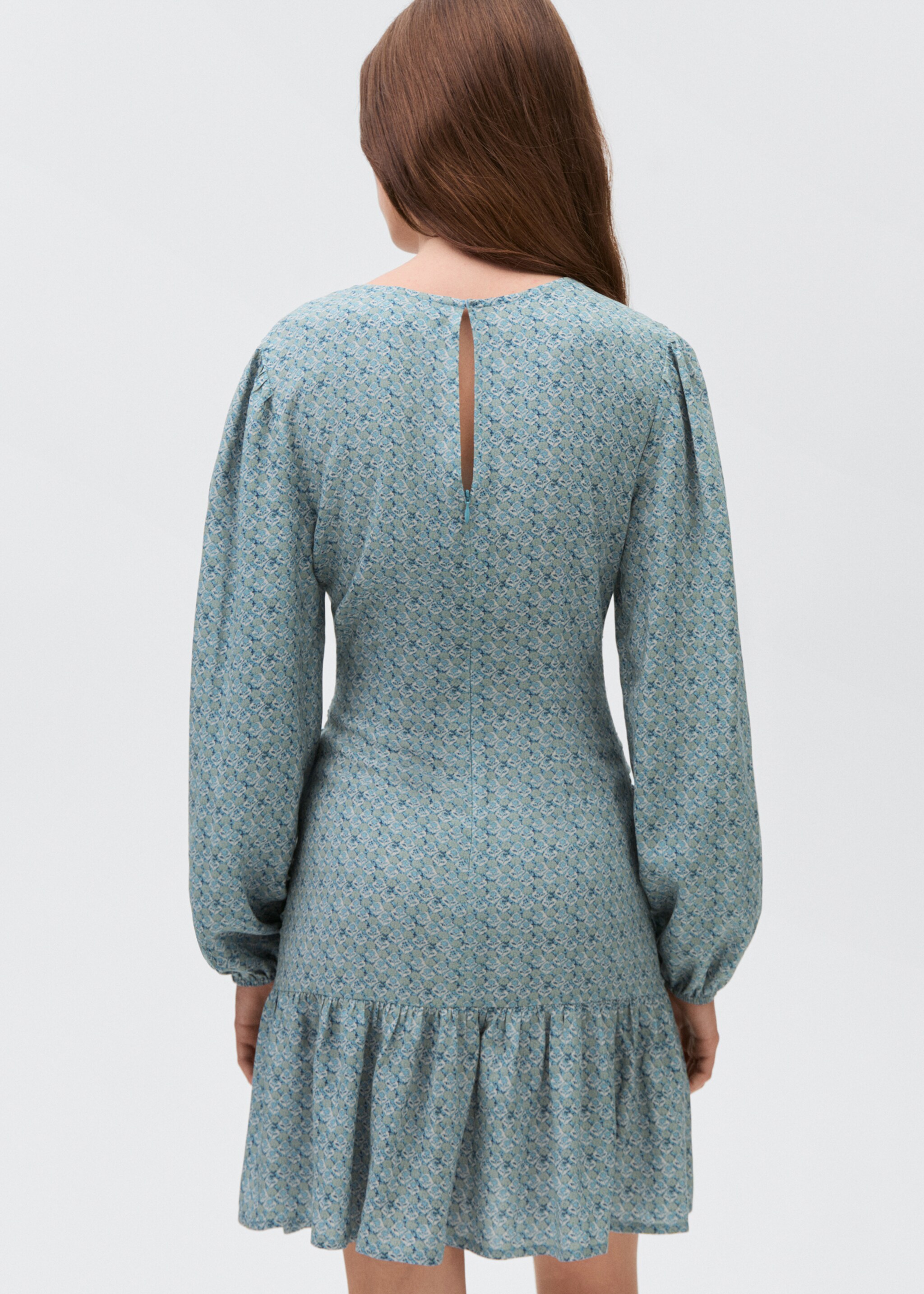 Printed dress with draped detail - Reverse of the article