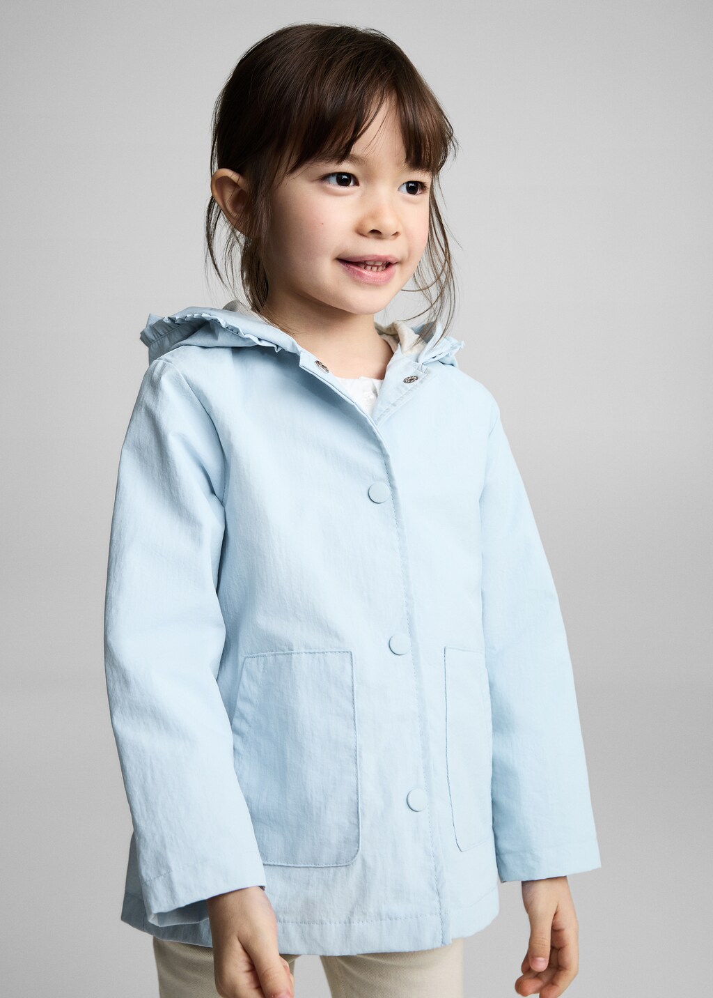 Raincoat hooded jacket - Kids | MANGO USA