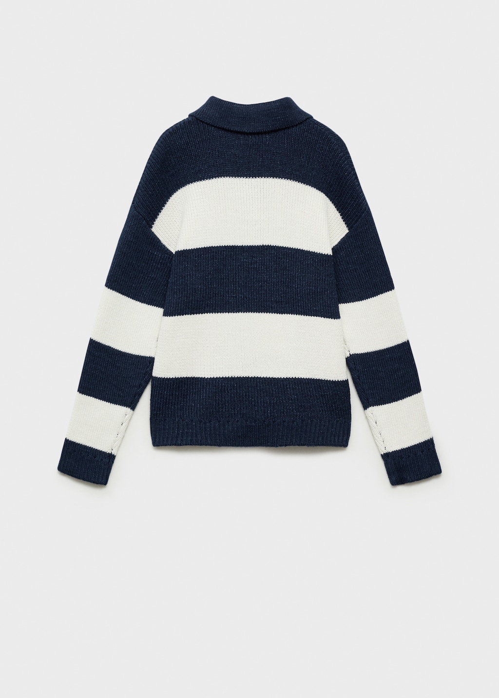 Striped polo-style sweater