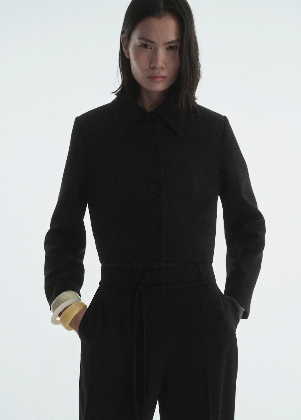 Suit jacket with lapels - Women | MANGO South Korea