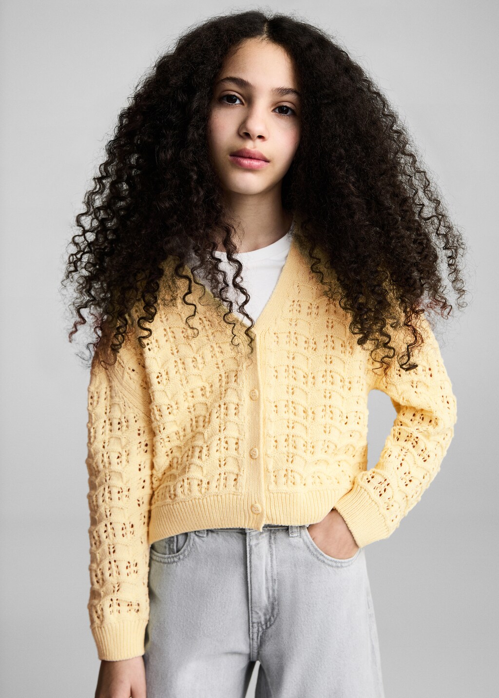 【MODERNIF】Peoteu Openwork Collar Cardigan LENNOX FUR CARDIGAN