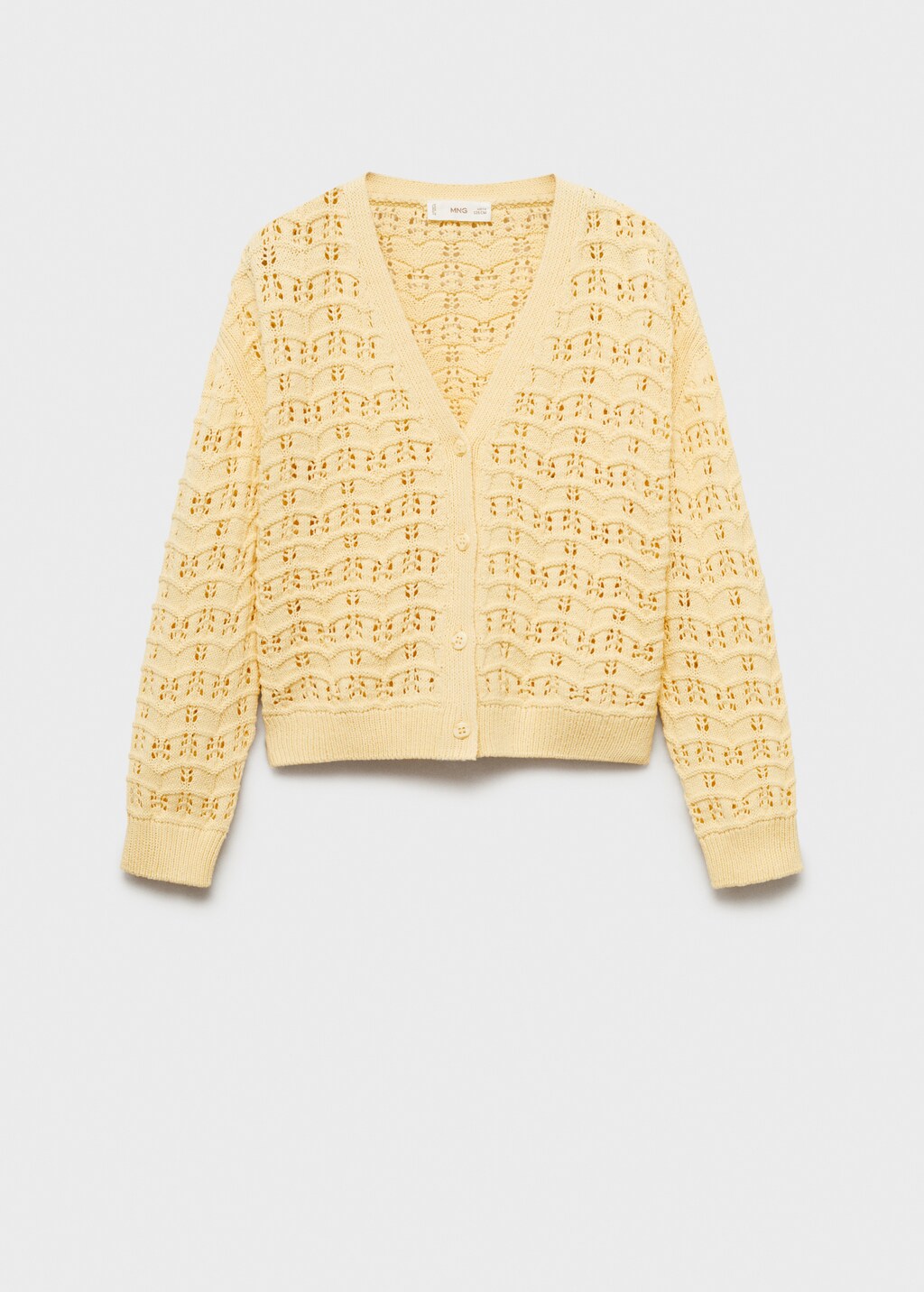 カーディガン VOIEBIT V139 Mix Point Knit Cardigan Yellow V139 Bottega Veneta ribbed lightweight maxi cardigan with golden