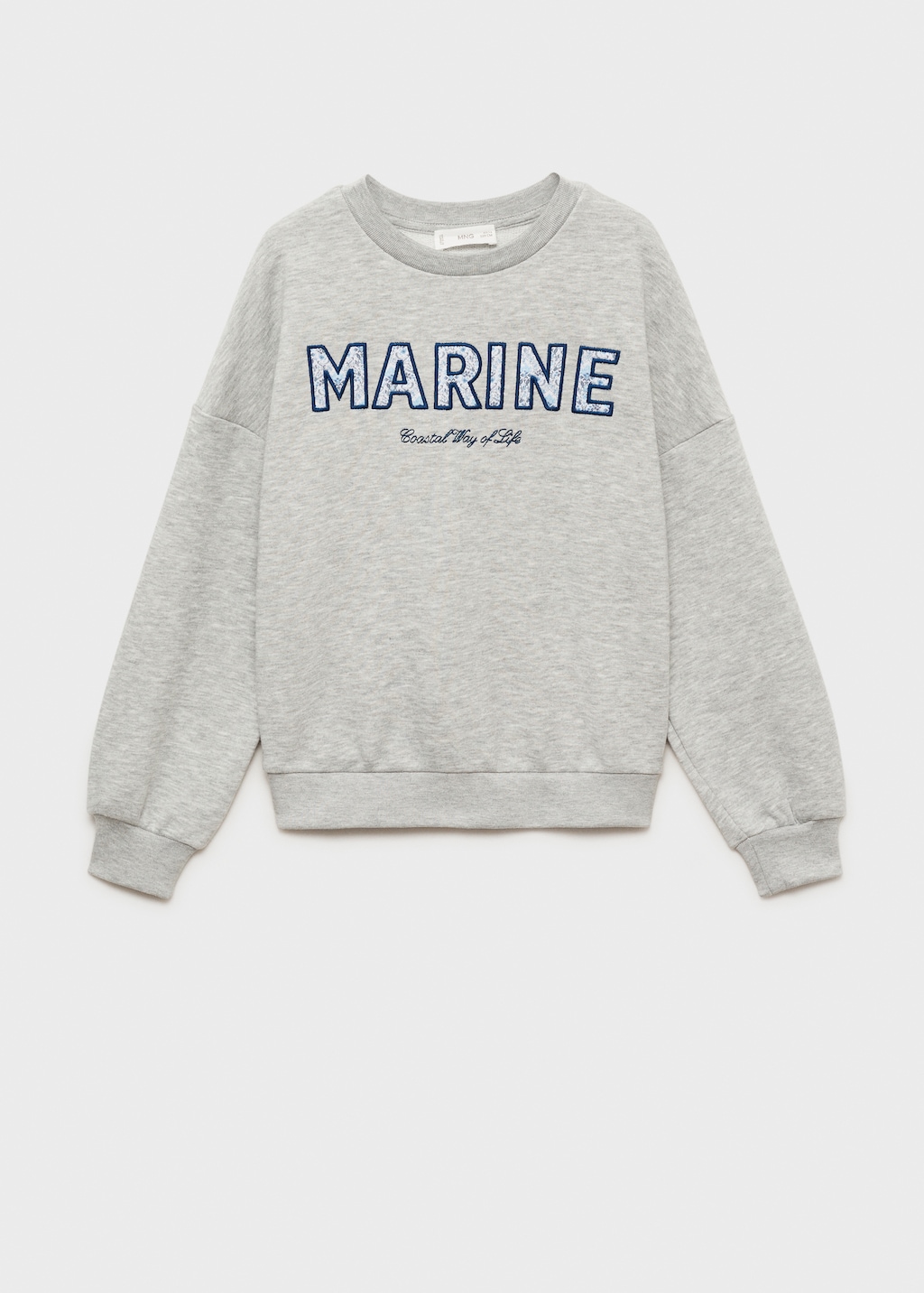 Cotton sweatshirt with embroidered message - Kids | MANGO USA Cotton sweatshirt with embroidered message - Kids | MANGO USA