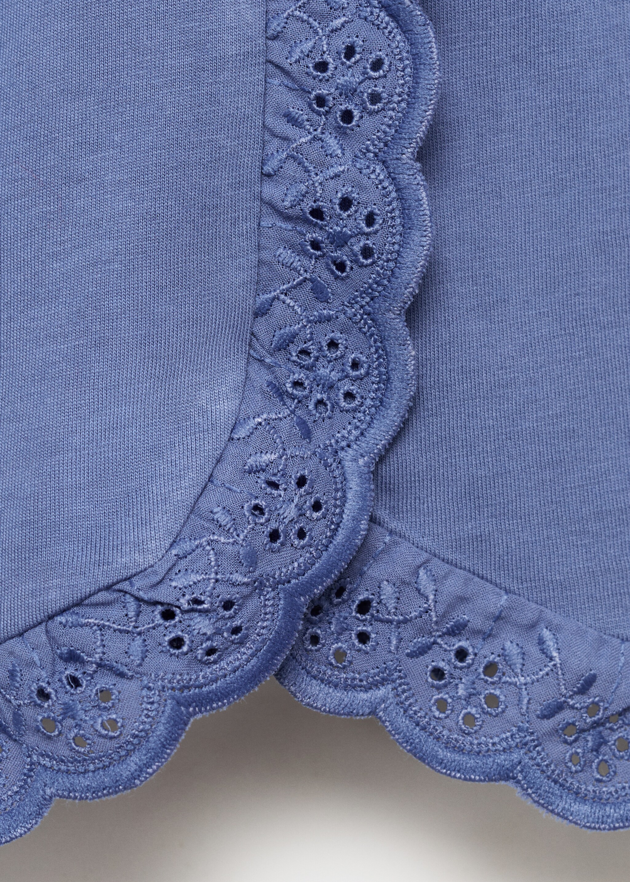 Embroidered cotton T-shirt - Details of the article 0