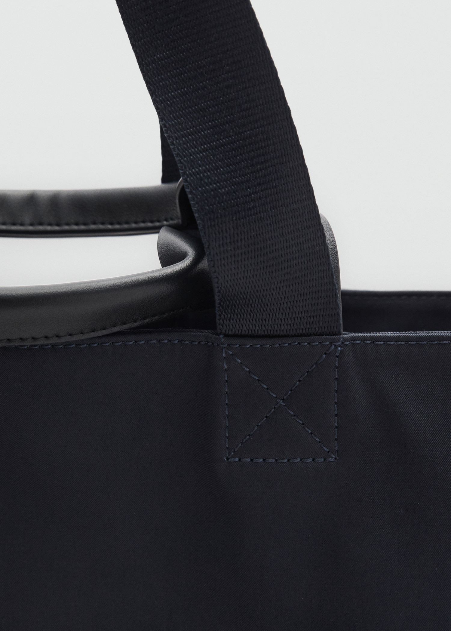 Pocket Detail Nylon Tote Pocket Detail Nylon Tote