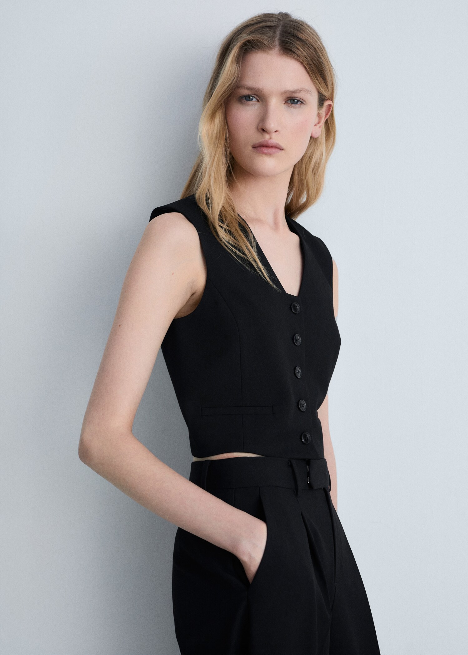 Cropped gilet - Middenvlak