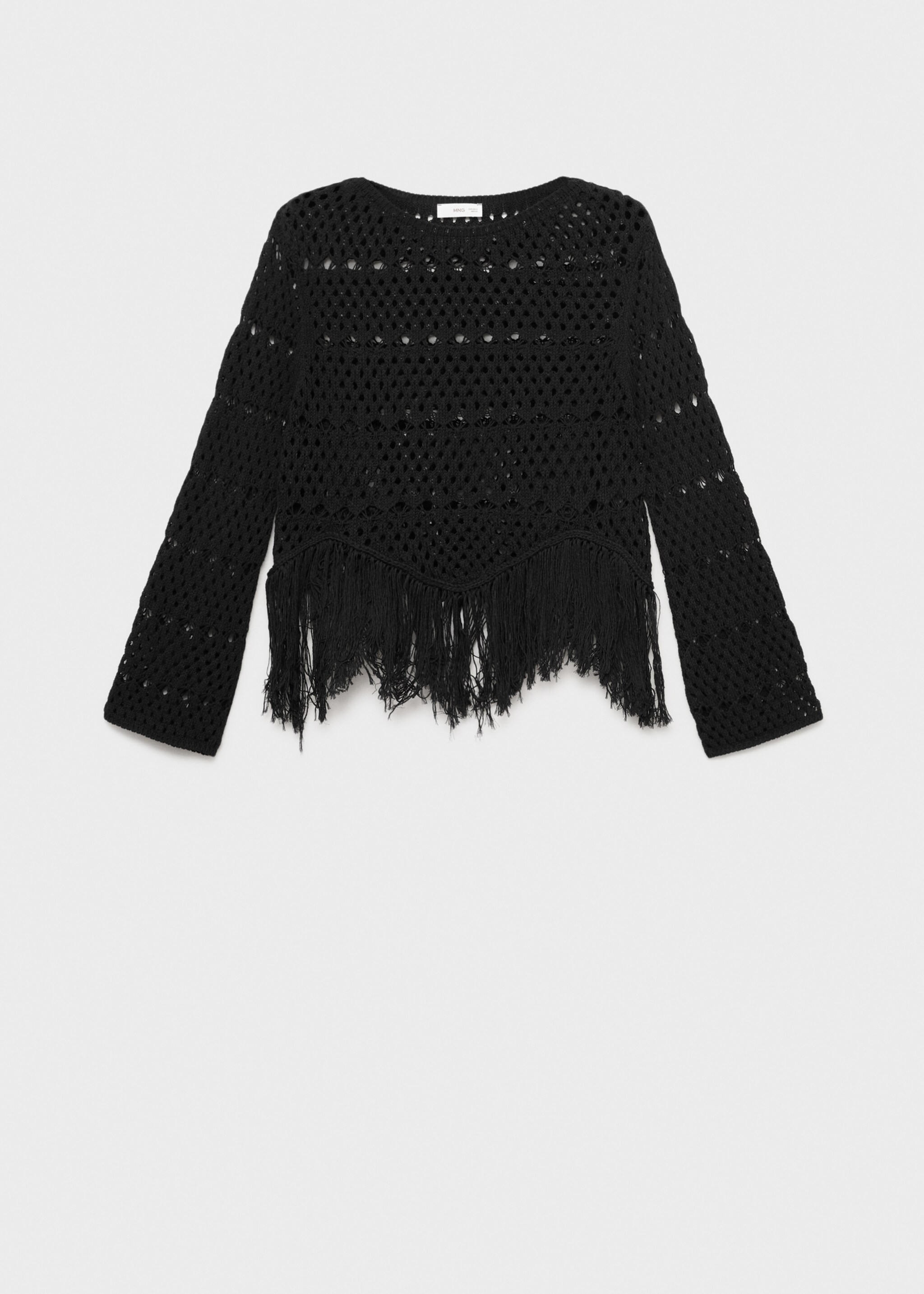 Fringed detail openwork sweater - Article without model